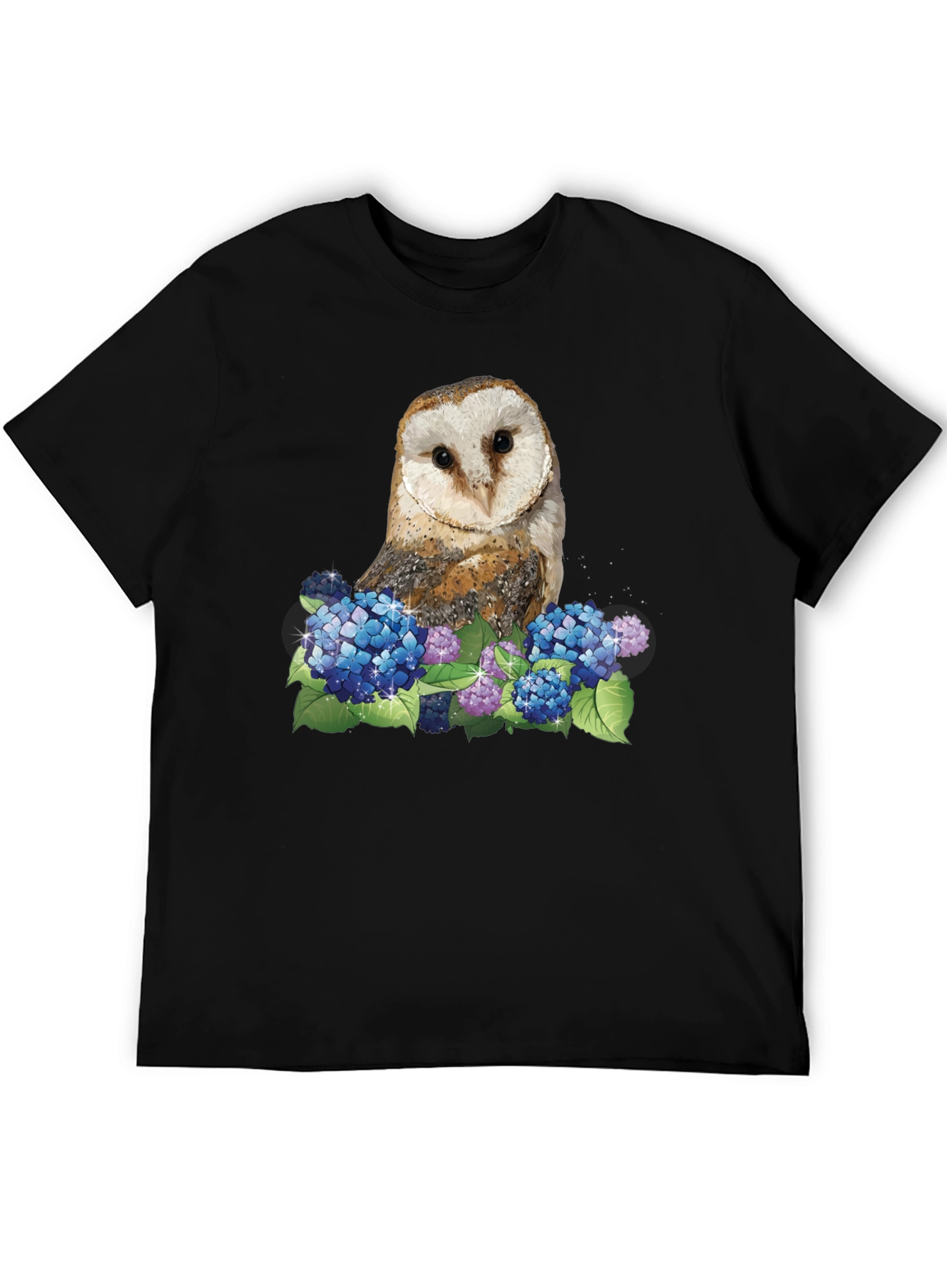 Owl & Hydrangea Graphic Tee