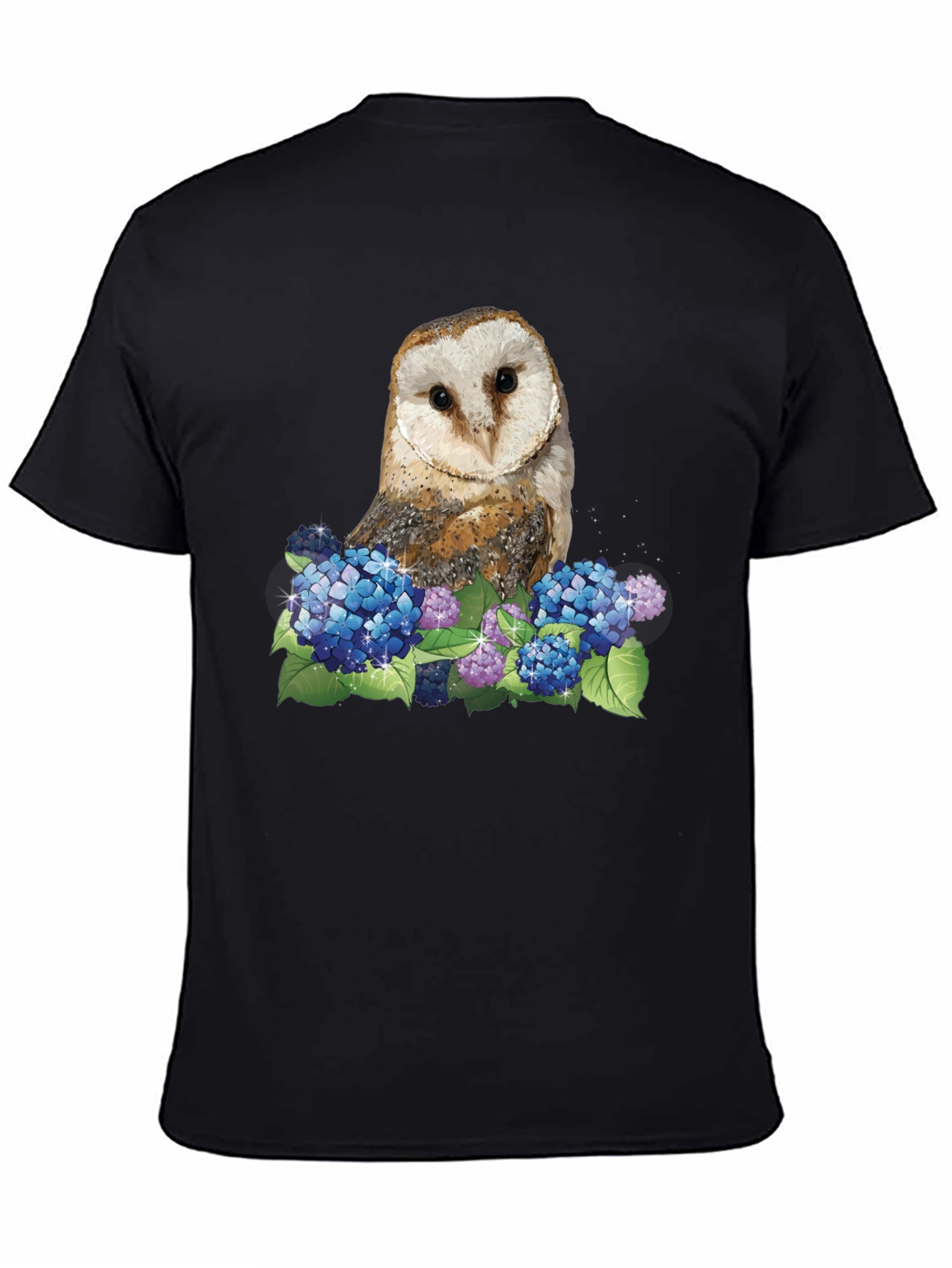 Owl & Hydrangea Graphic Tee