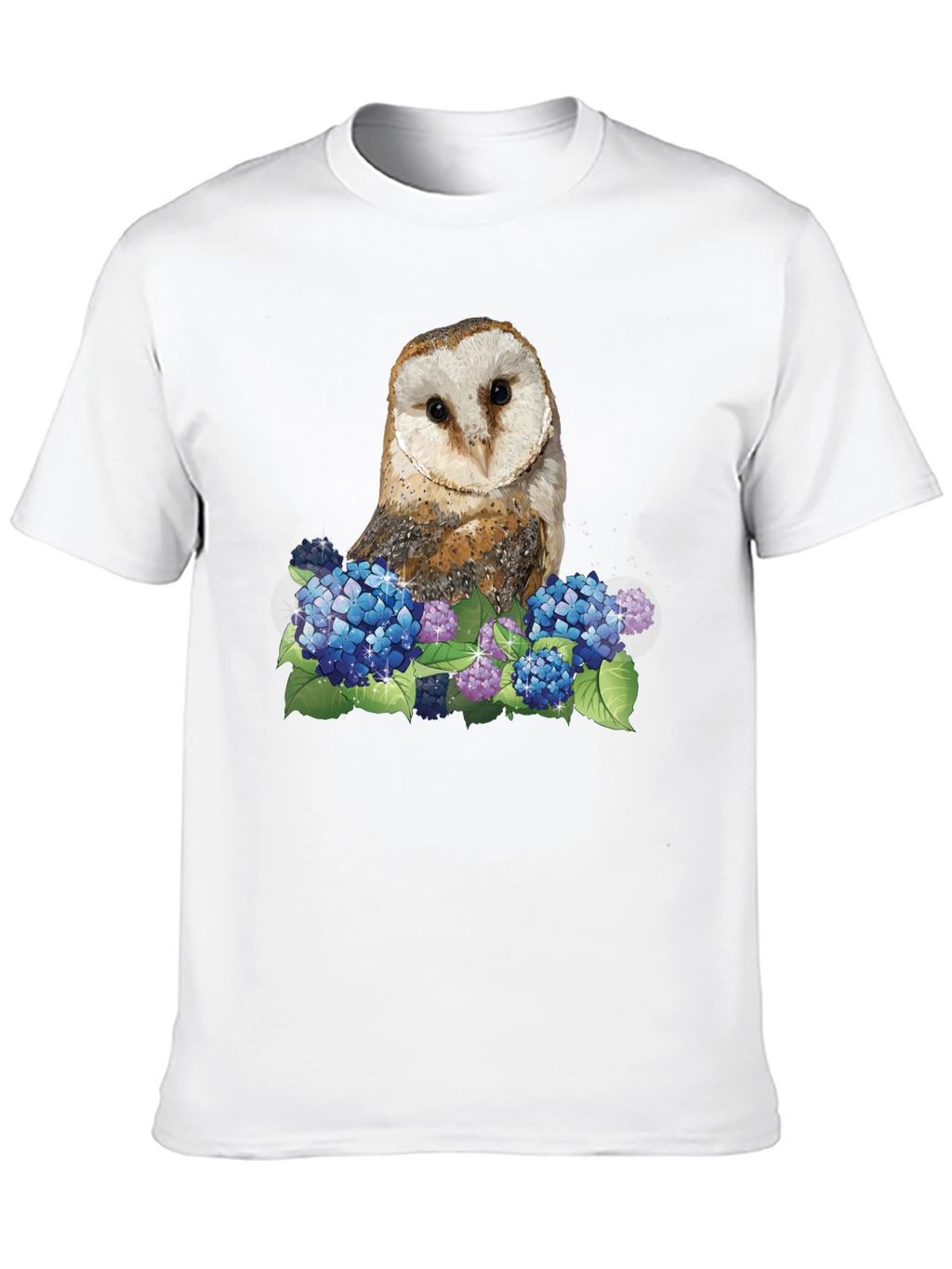 Owl & Hydrangea Graphic Tee