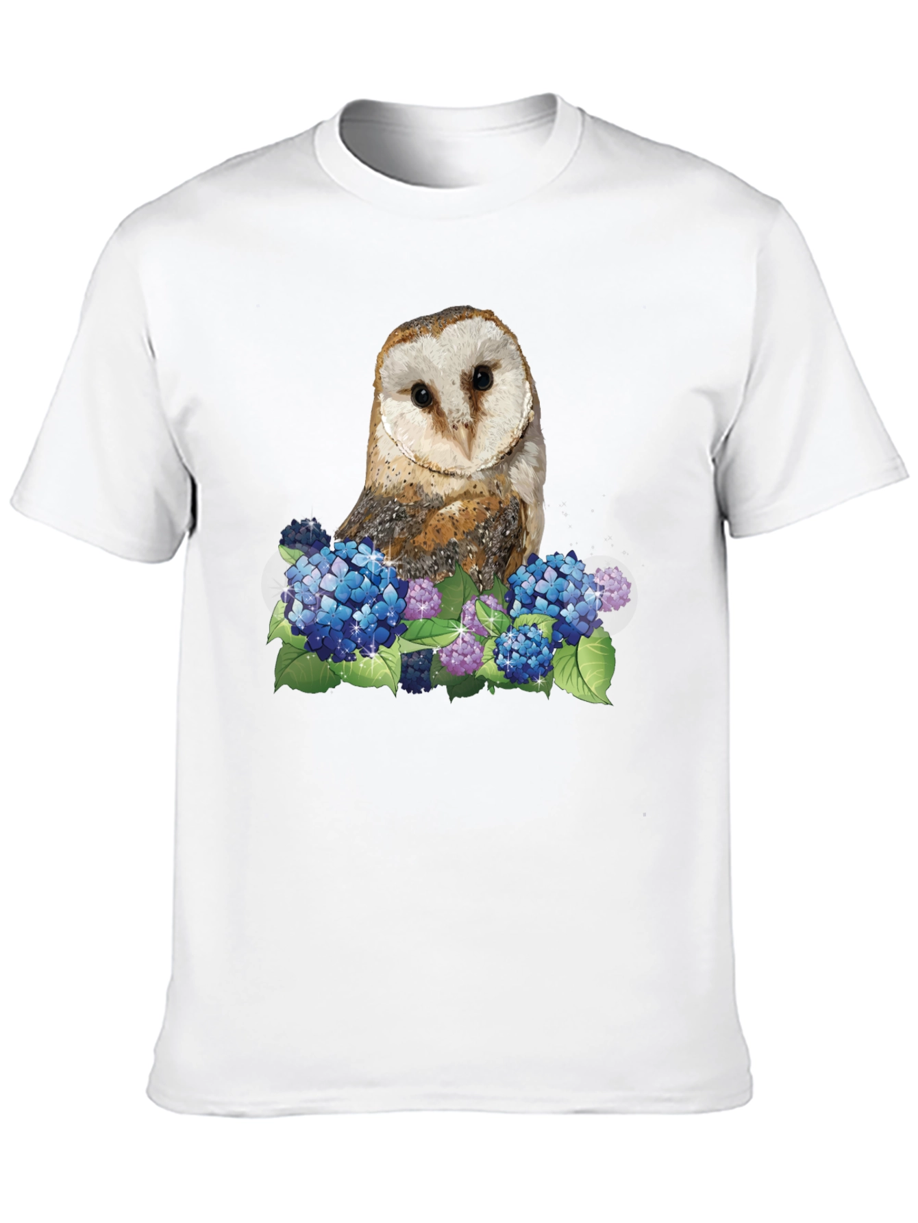 Owl & Hydrangea Graphic Tee