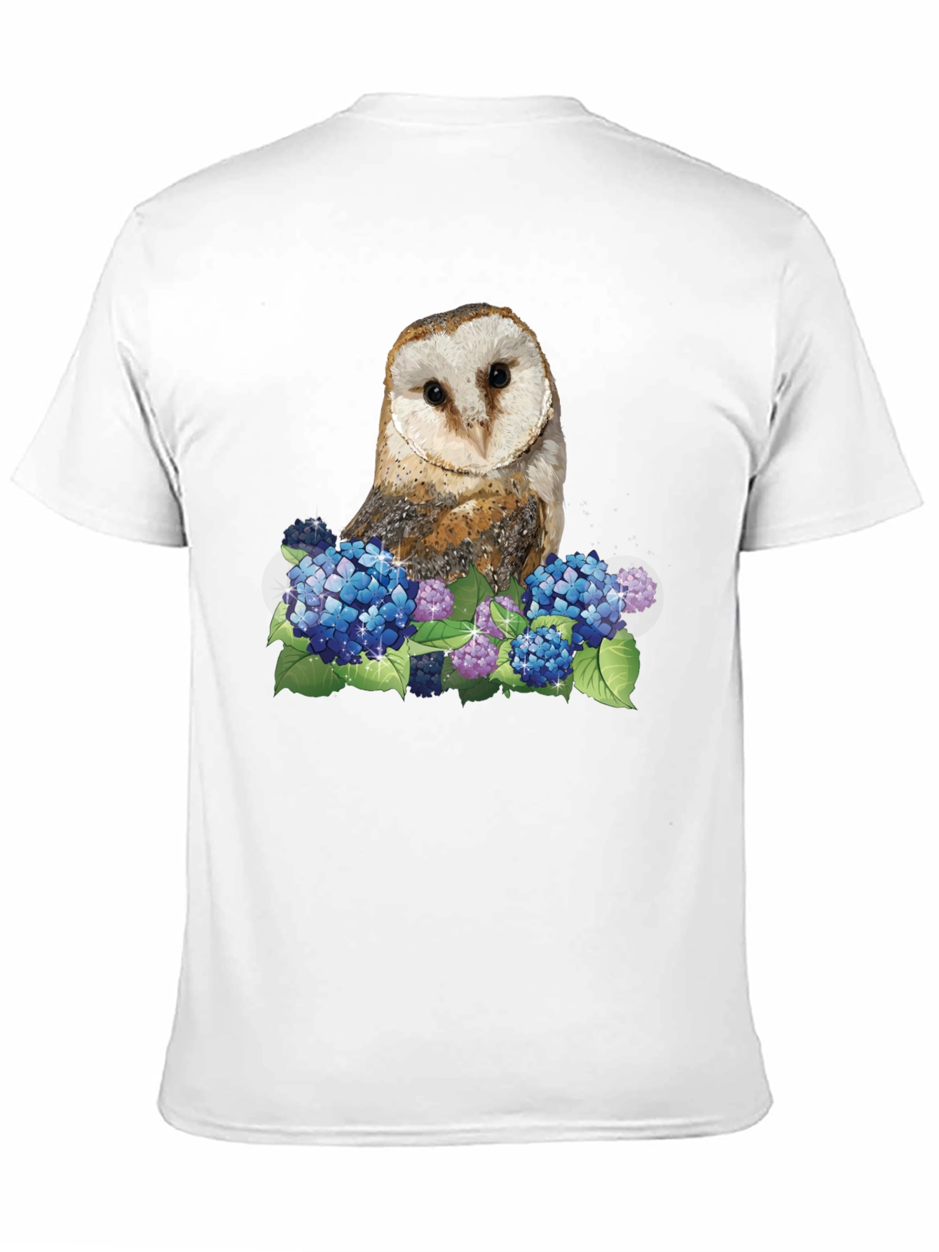 Owl & Hydrangea Graphic Tee