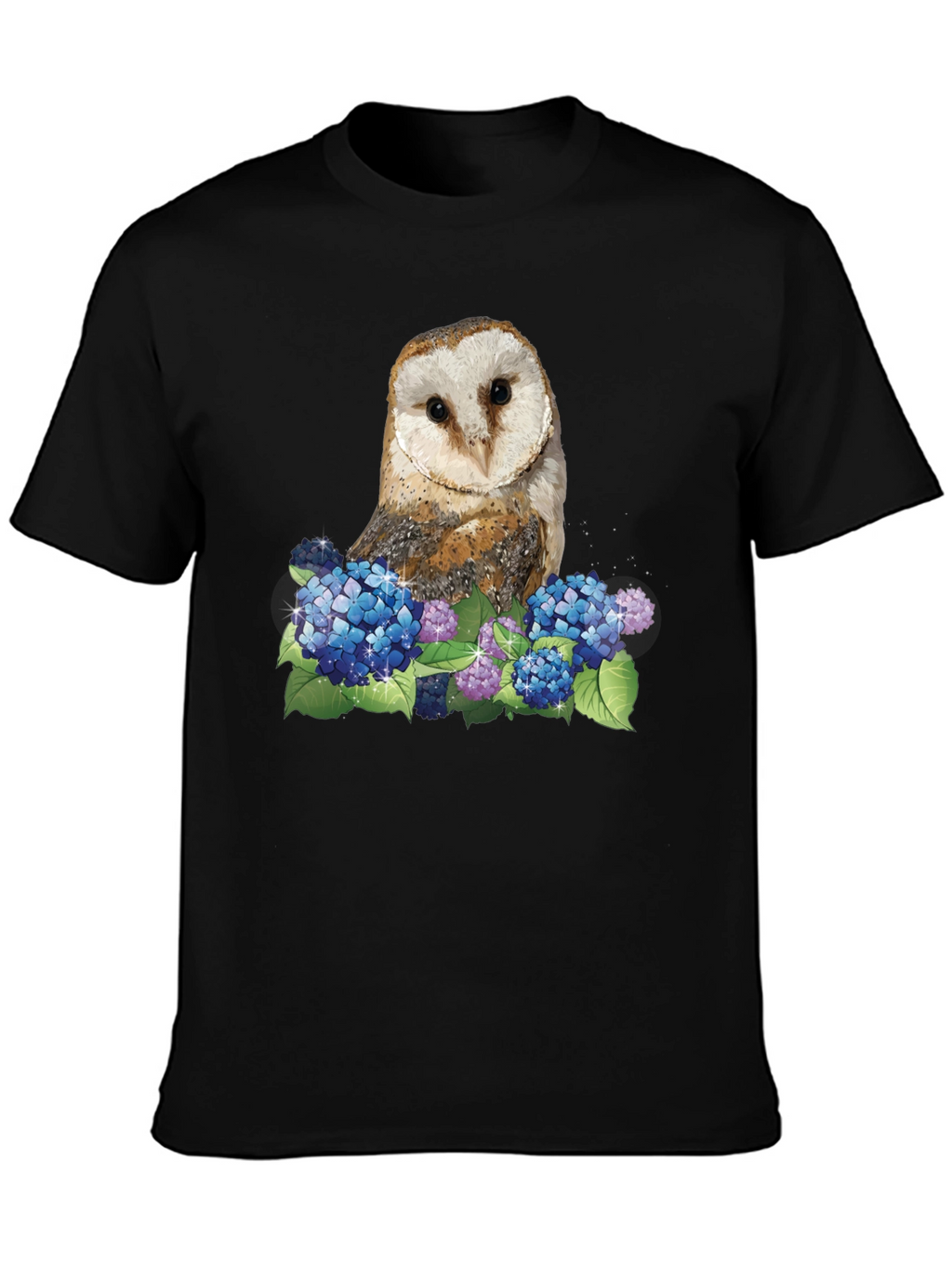 Owl & Hydrangea Graphic Tee