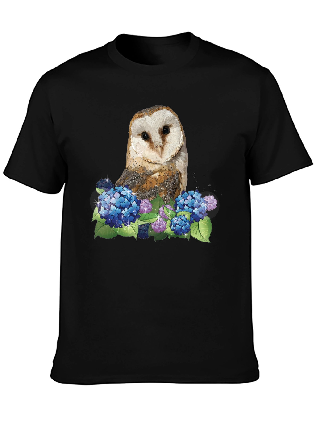 Owl & Hydrangea Graphic Tee