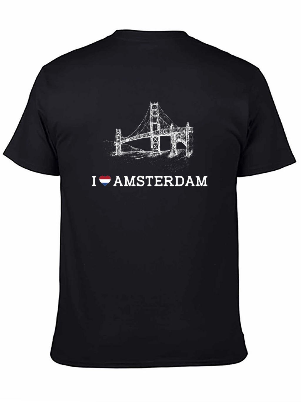I Heart Amsterdam Black Graphic T-Shirt