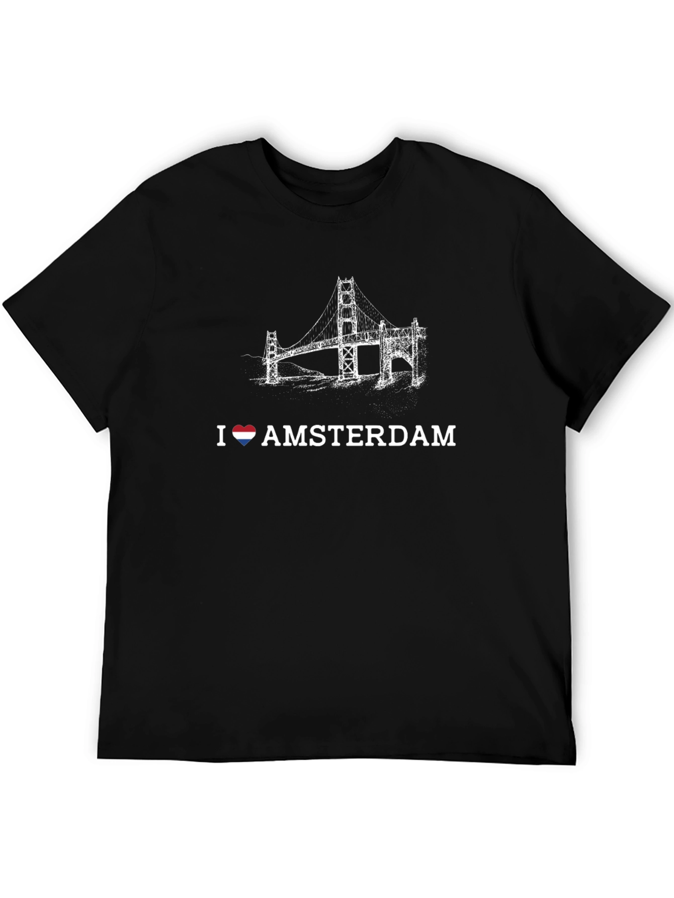 I Heart Amsterdam Black Graphic T-Shirt