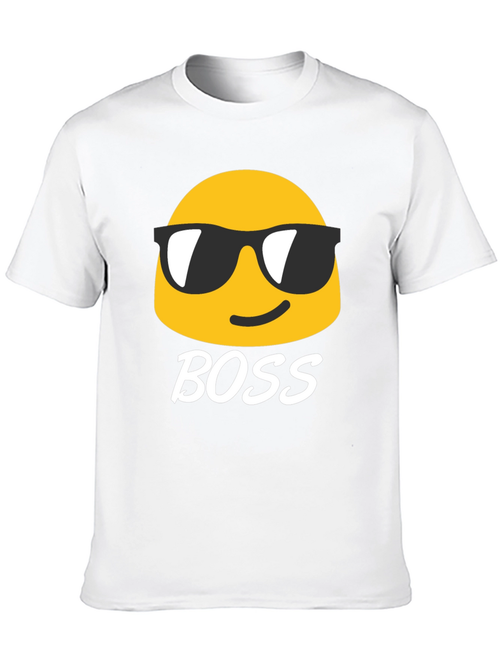Cool Emoji Boss Black T-Shirt