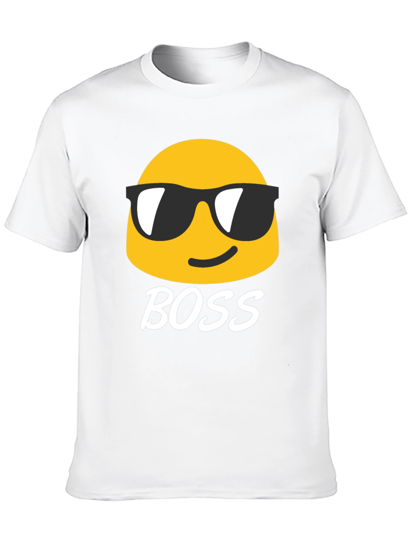 Cool Emoji Boss Black T-Shirt