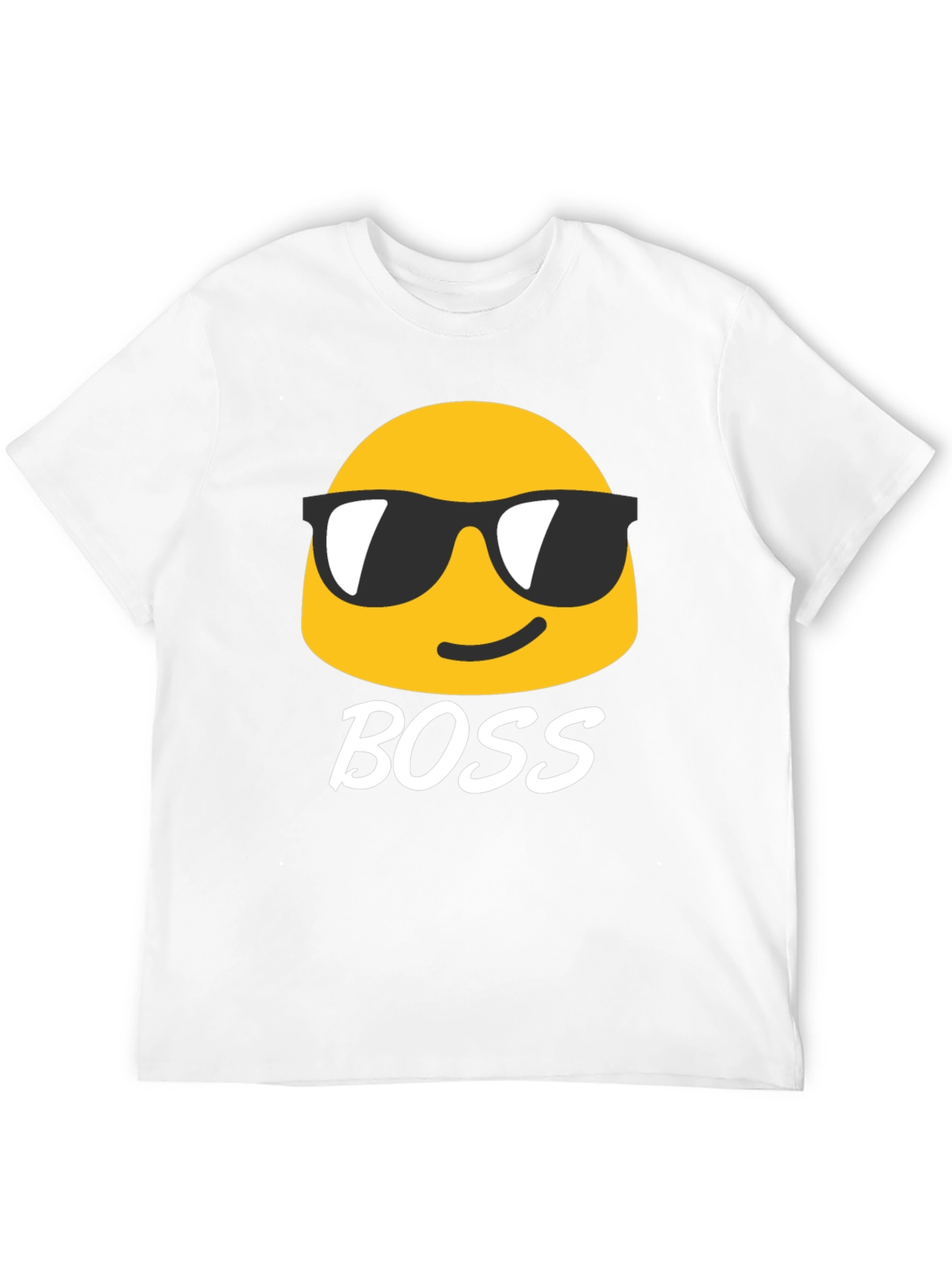 Cool Emoji Boss Black T-Shirt