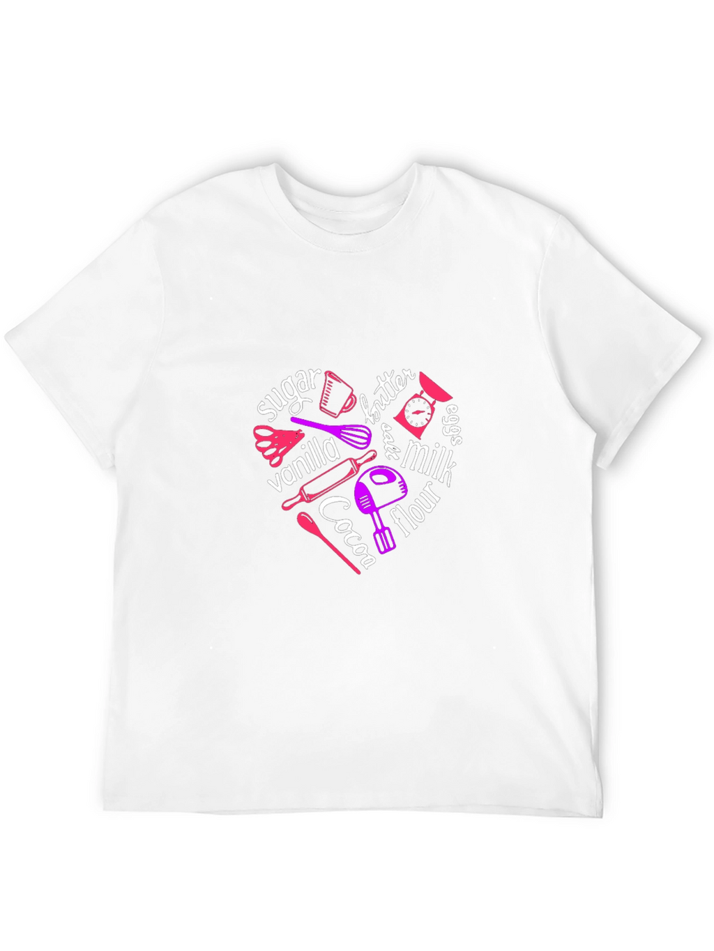 Baking Ingredients Heart T-Shirt