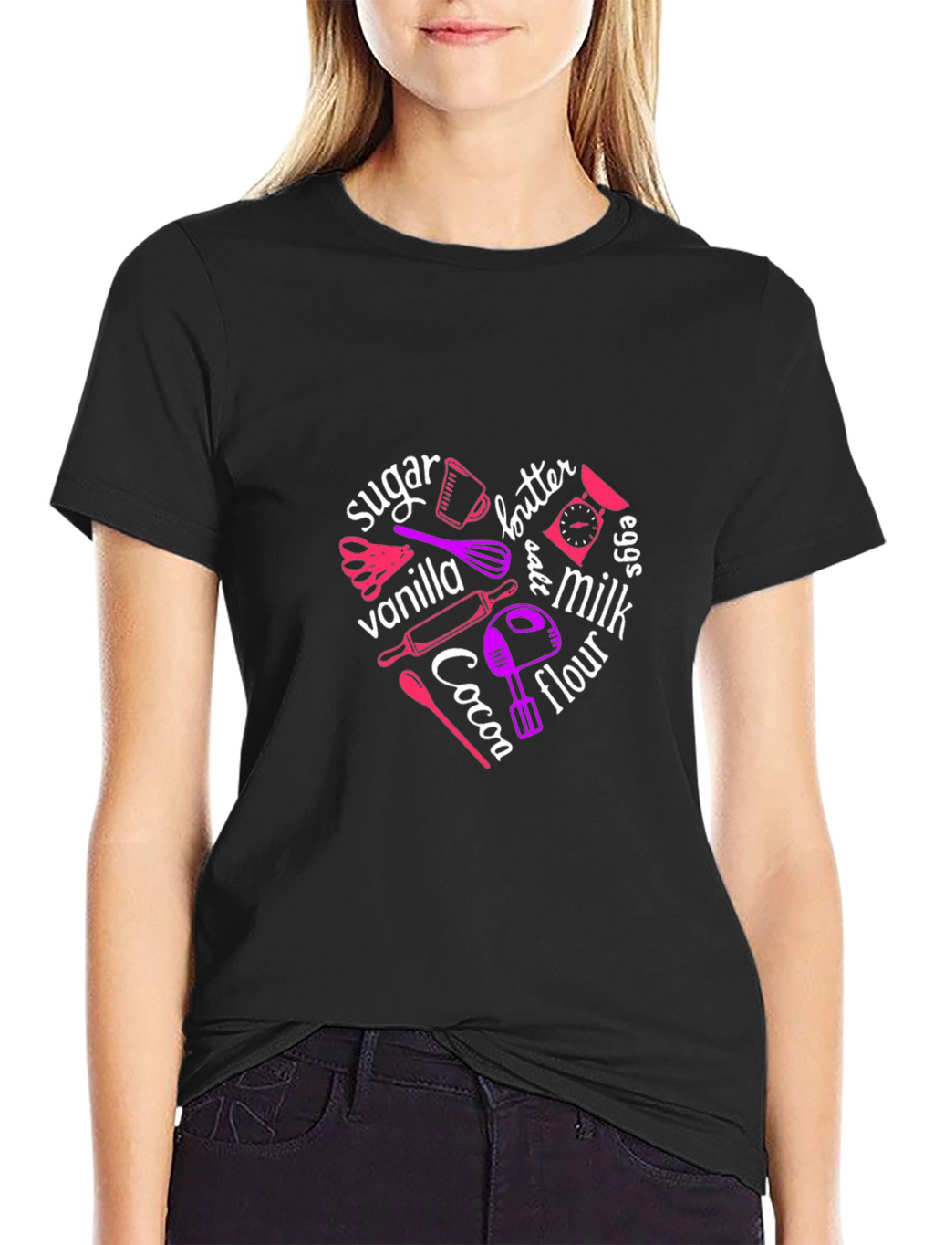 Baking Ingredients Heart T-Shirt