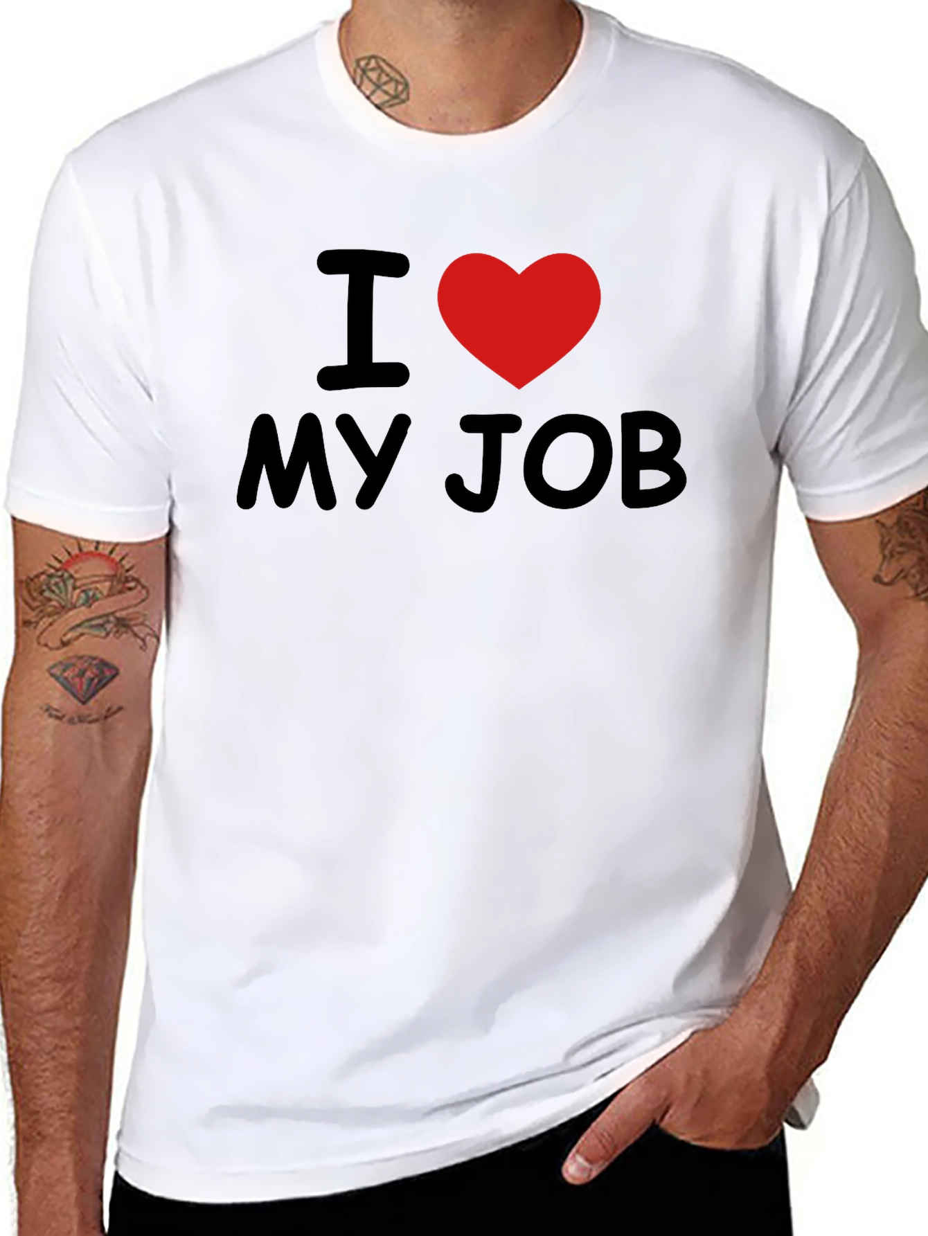 I Love My Job T-Shirt - Heart Graphic Tee