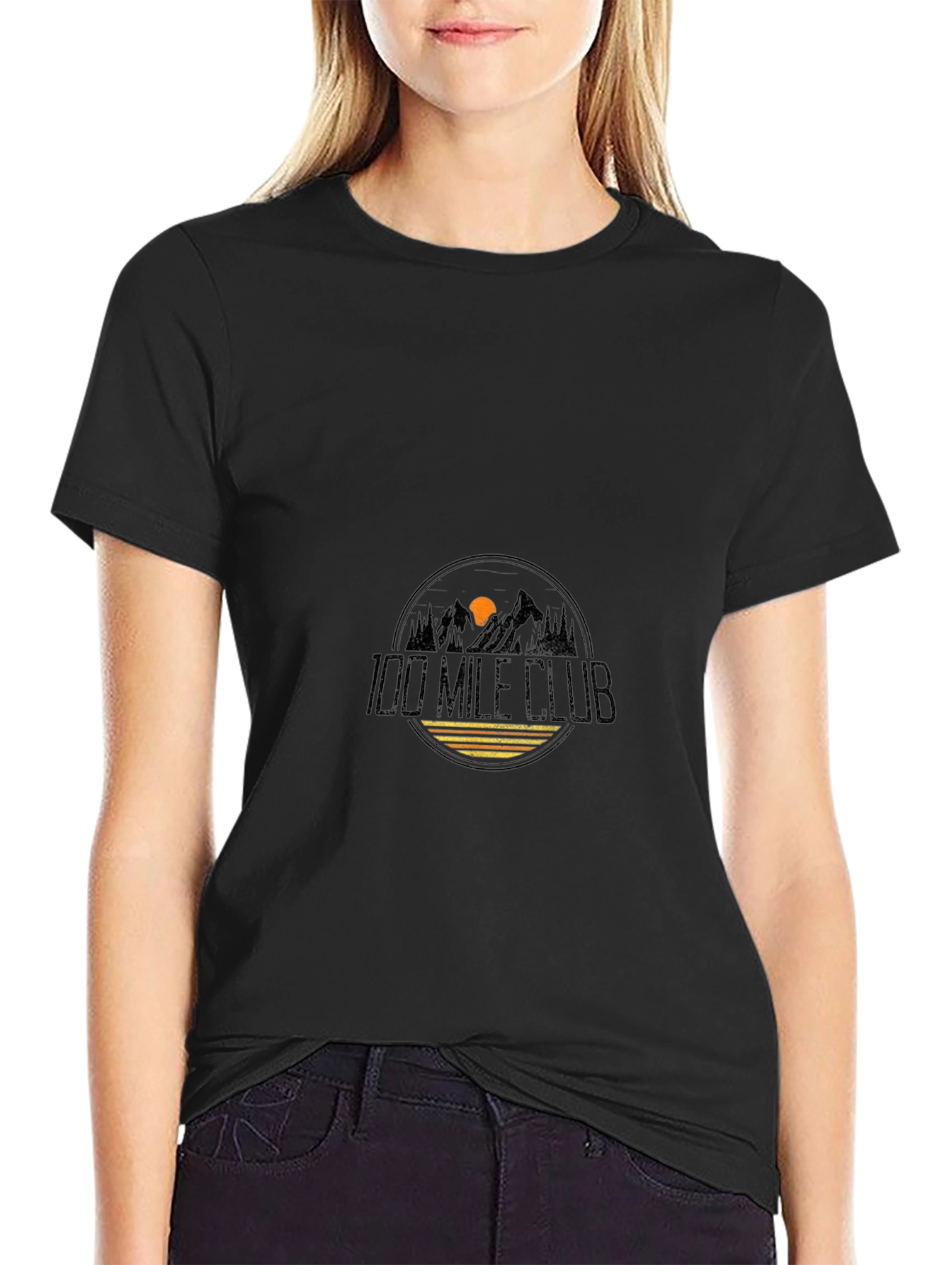 100 Mile Club Black Tee - Mountain Adventure Apparel