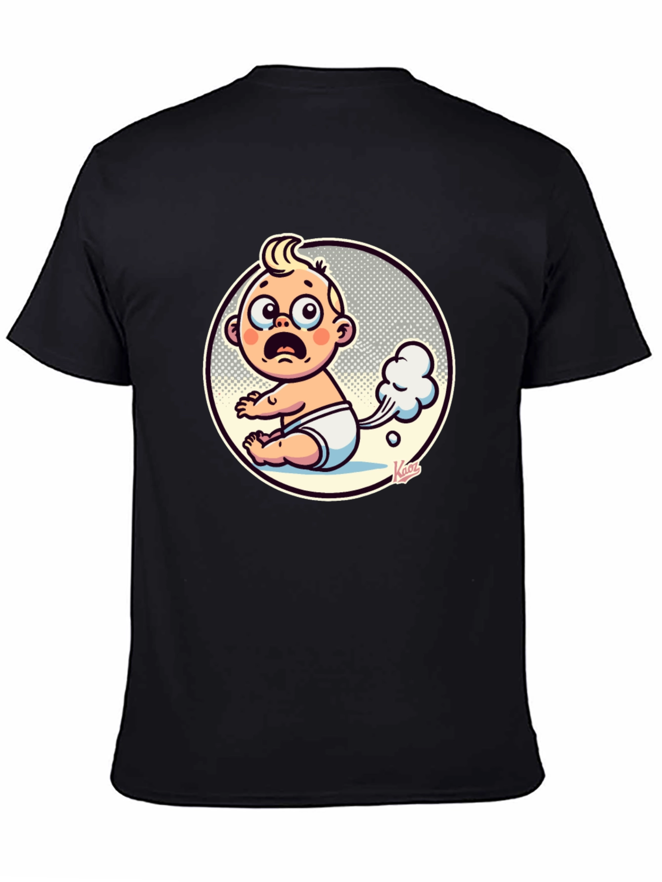 Funny Baby Fart Graphic Tee - Unisex Black T-Shirt