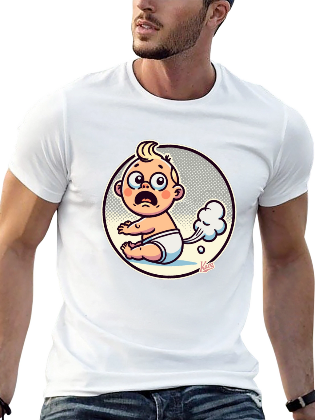 Funny Baby Fart Graphic Tee - Unisex Black T-Shirt