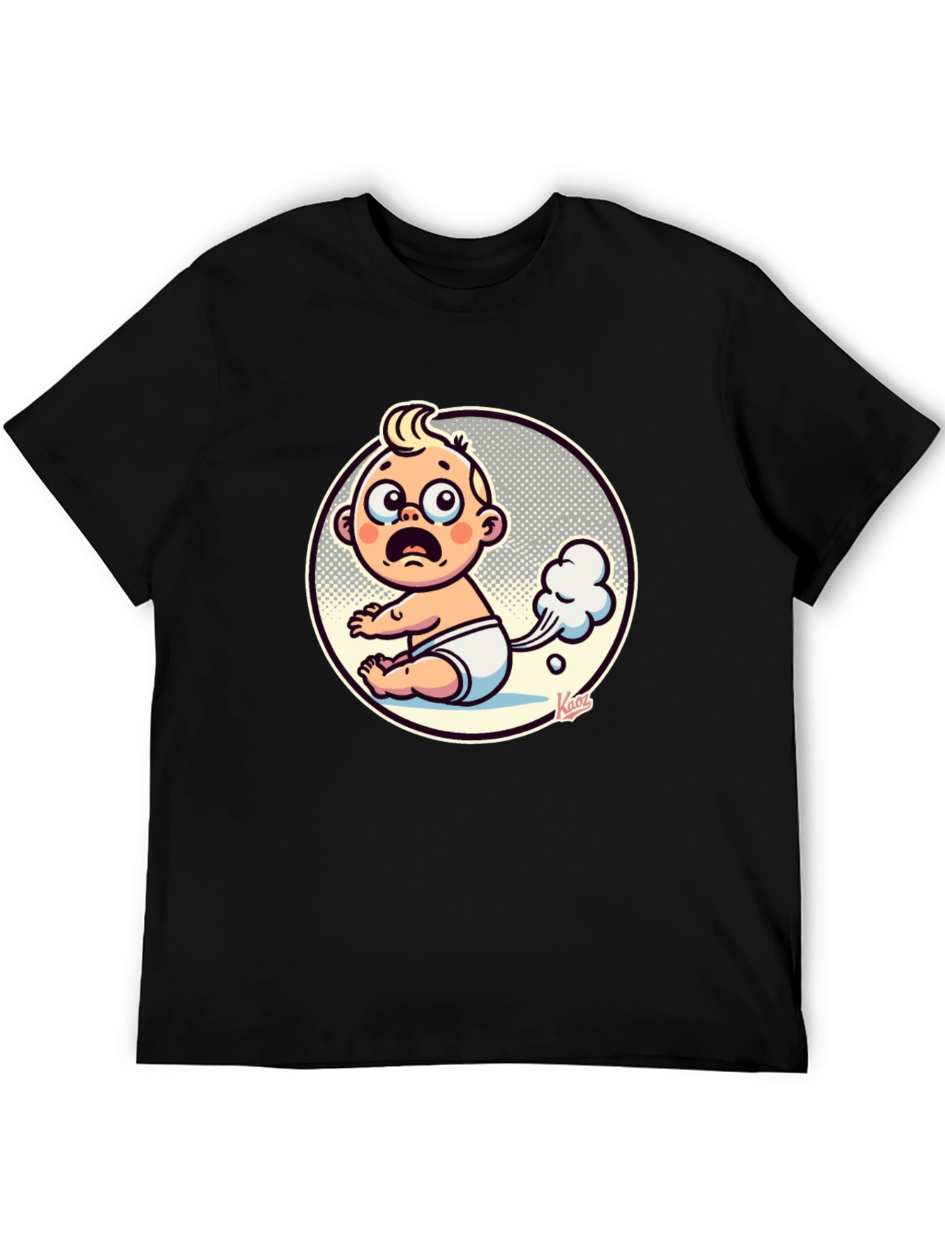 Funny Baby Fart Graphic Tee - Unisex Black T-Shirt