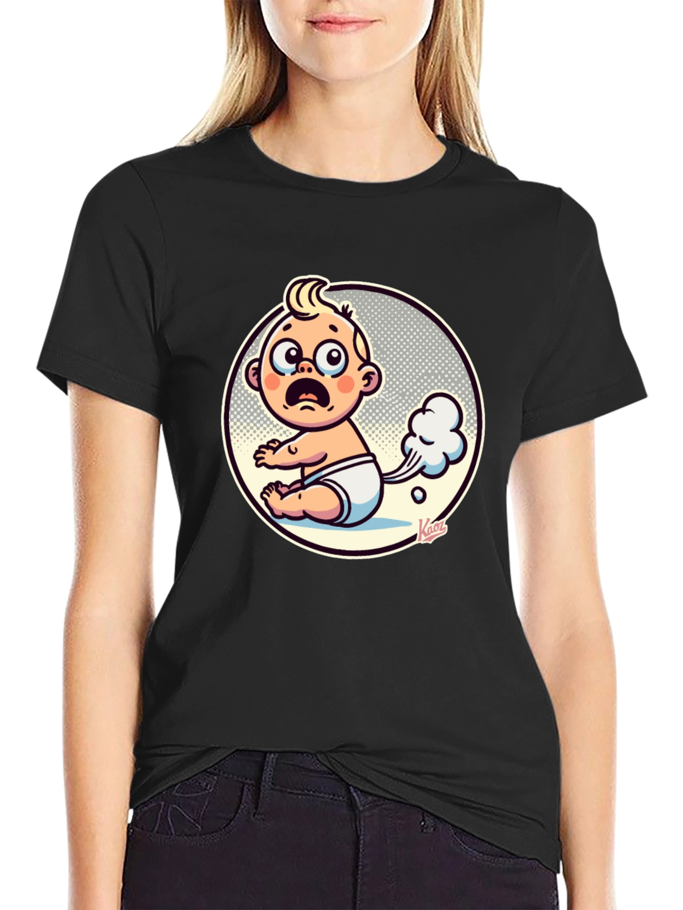 Funny Baby Fart Graphic Tee - Unisex Black T-Shirt