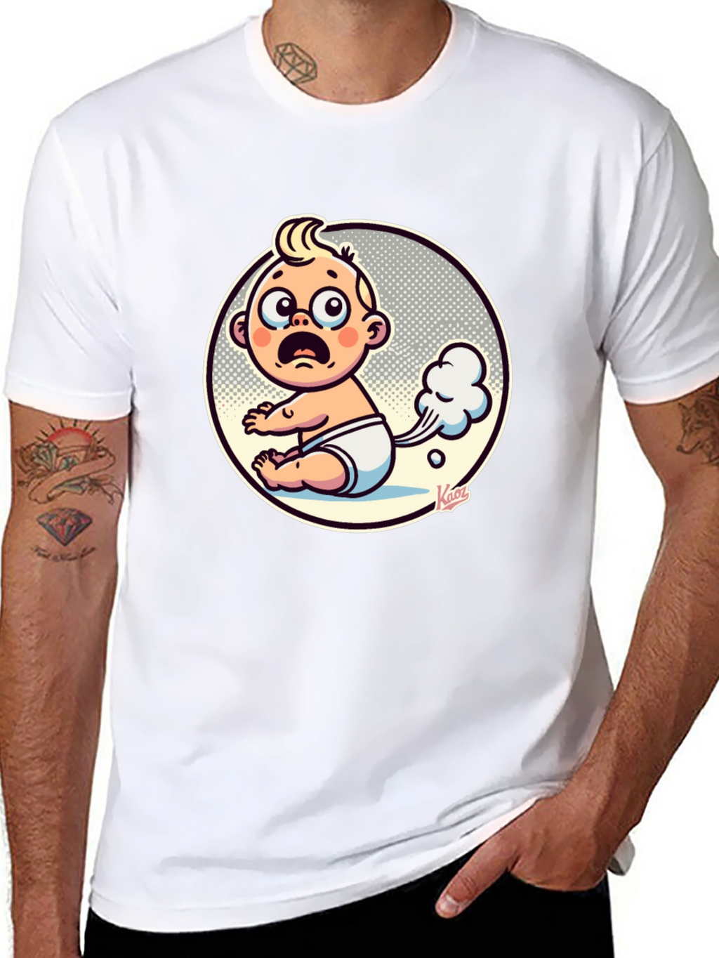 Funny Baby Fart Graphic Tee - Unisex Black T-Shirt