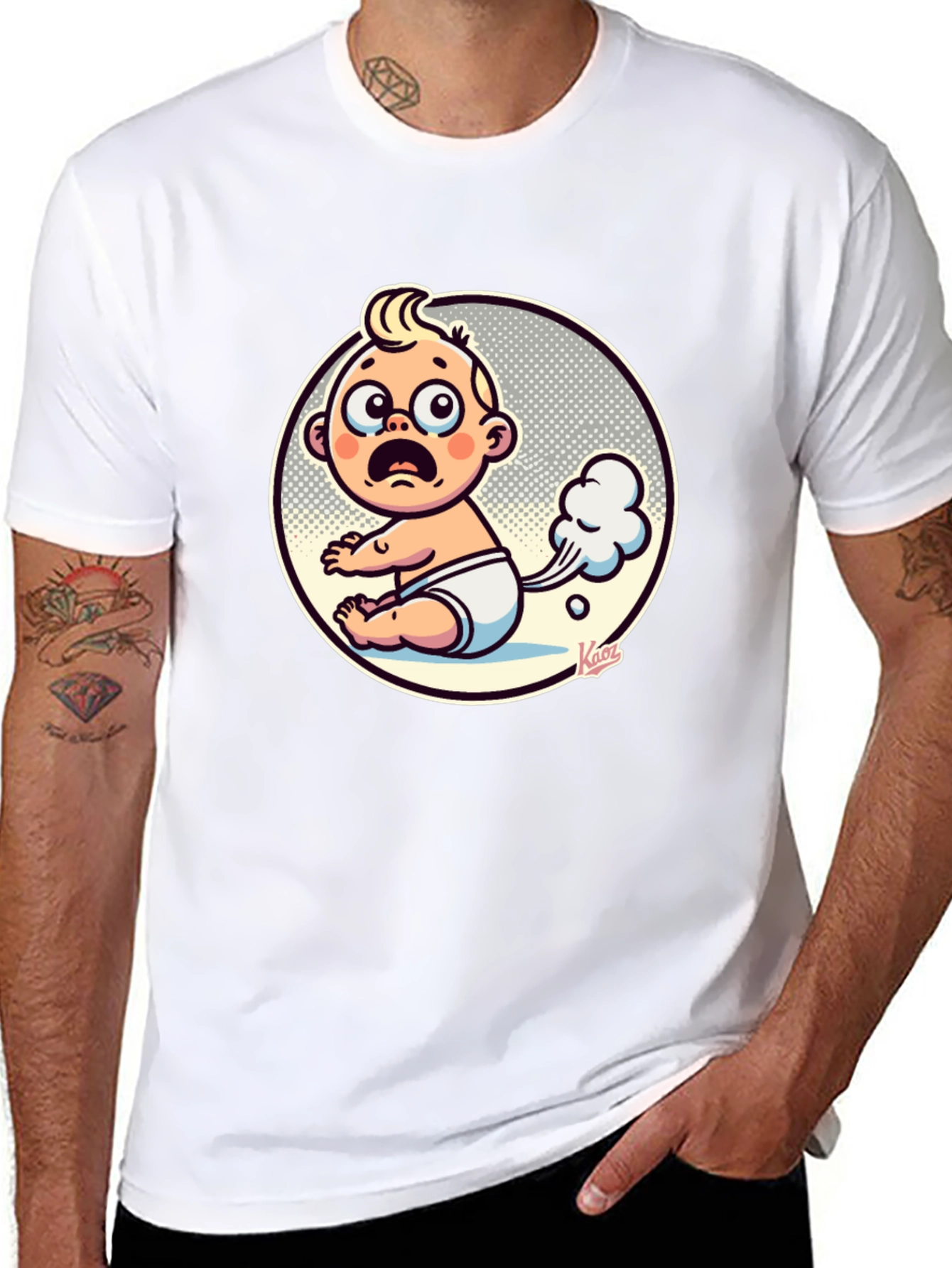 Funny Baby Fart Graphic Tee - Unisex Black T-Shirt