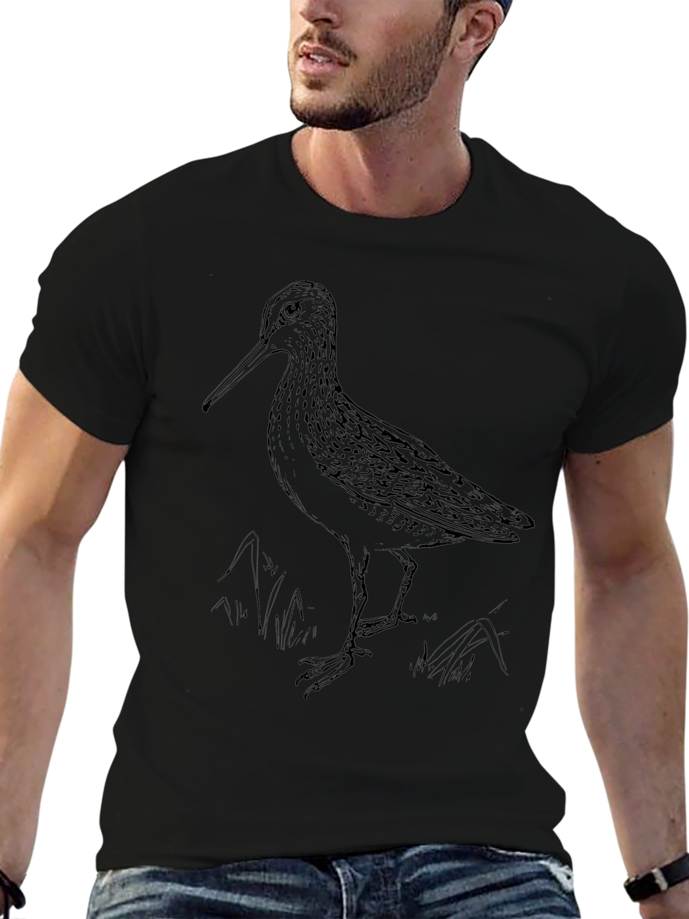 Shorebird Graphic Tee - Nature Lovers Black T-Shirt
