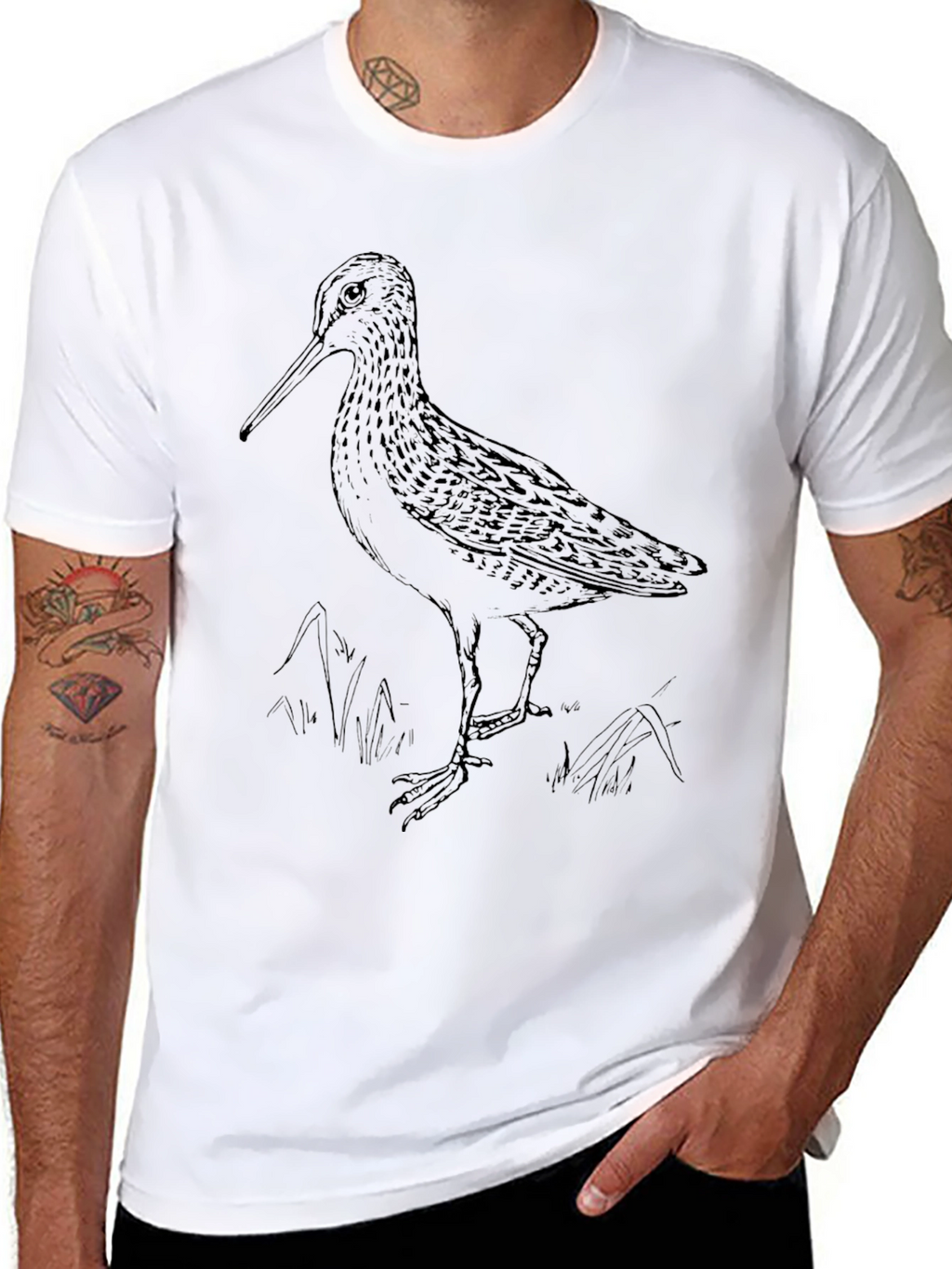 Shorebird Graphic Tee - Nature Lovers Black T-Shirt