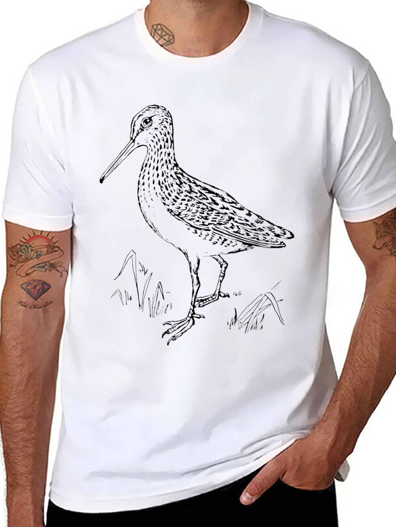 Shorebird Graphic Tee - Nature Lovers Black T-Shirt