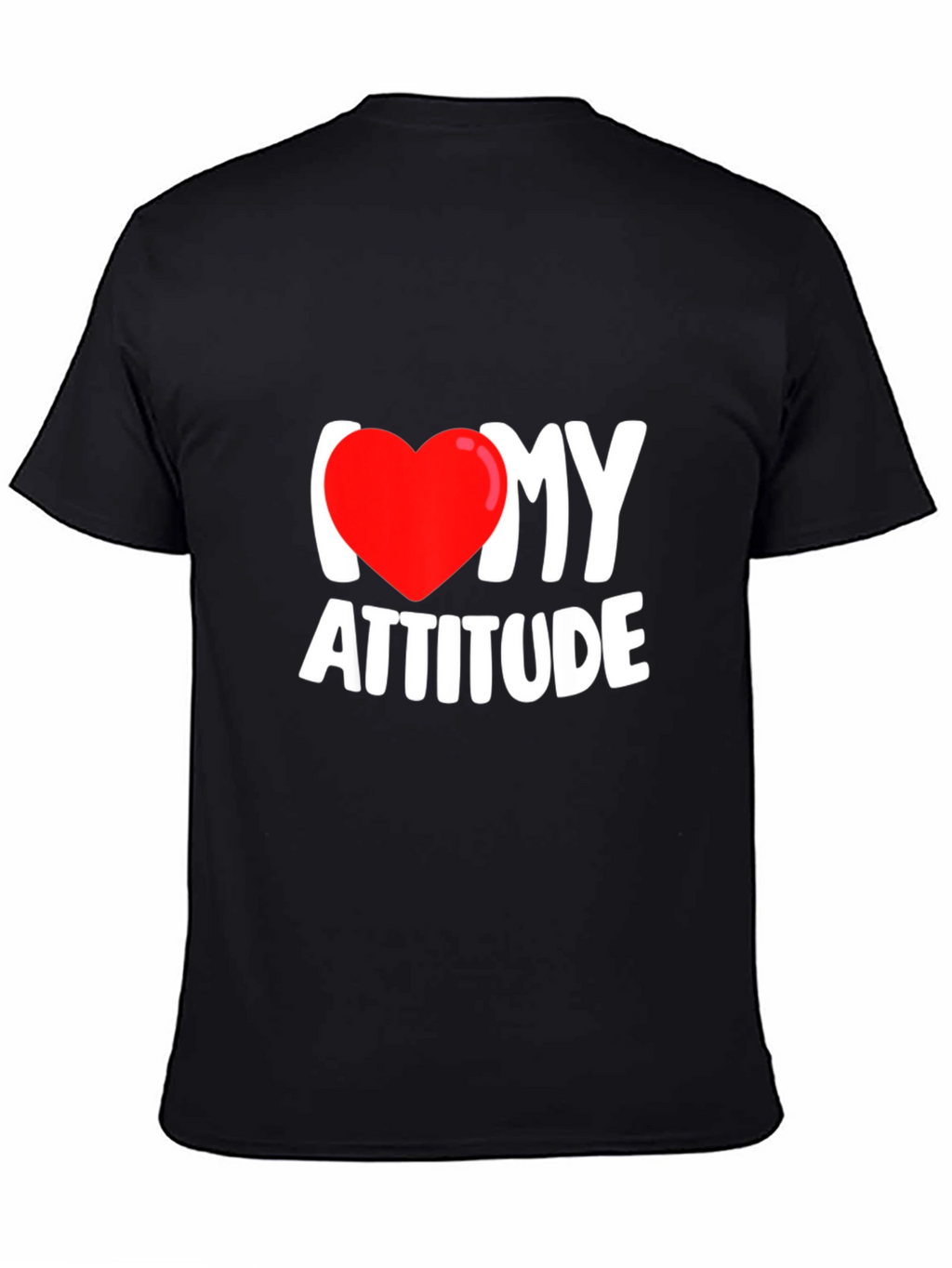 I Heart My Attitude Black Graphic Tee