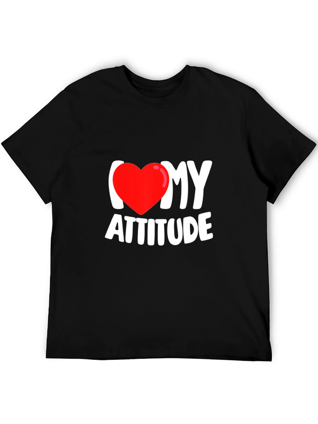 I Heart My Attitude Black Graphic Tee