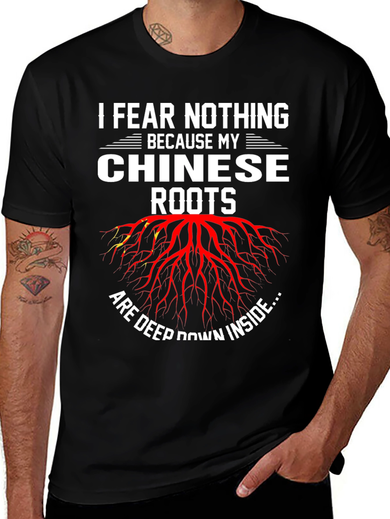 I Fear Nothing Chinese Roots Graphic Tee