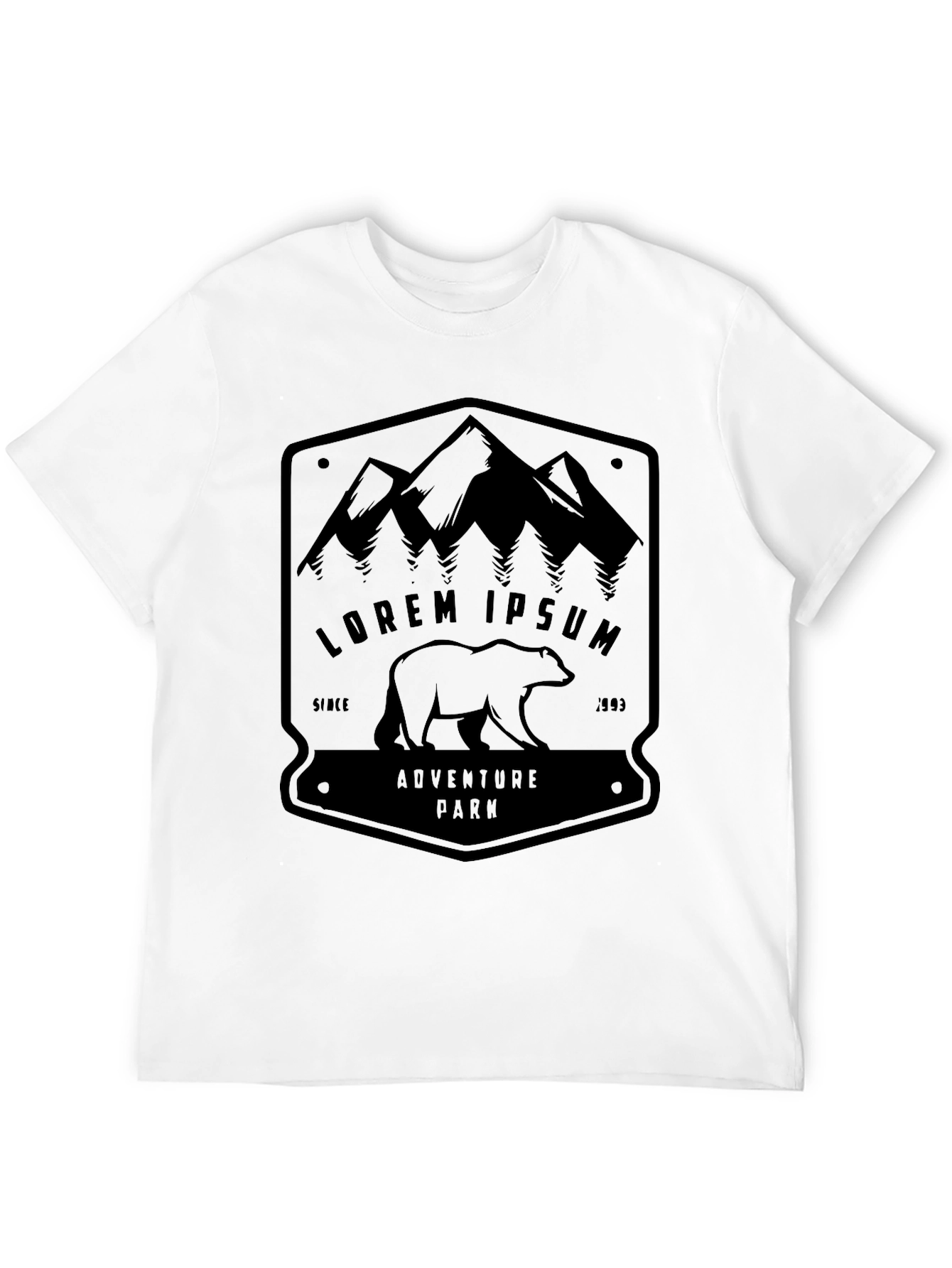 Adventure Park Graphic Tee - Mountain & Bear Design