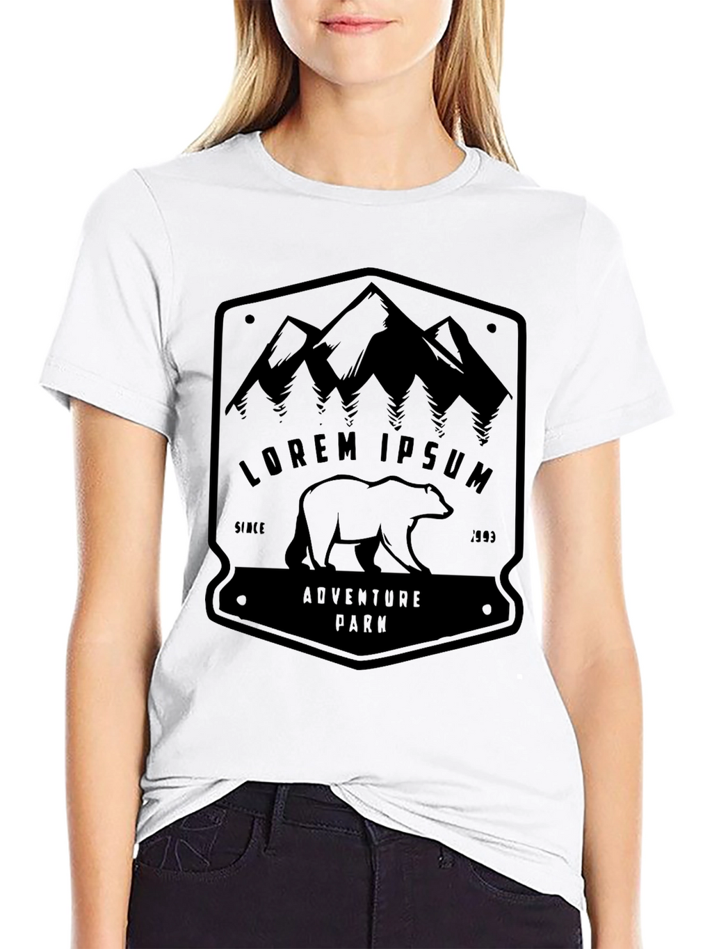 Adventure Park Graphic Tee - Mountain & Bear Design