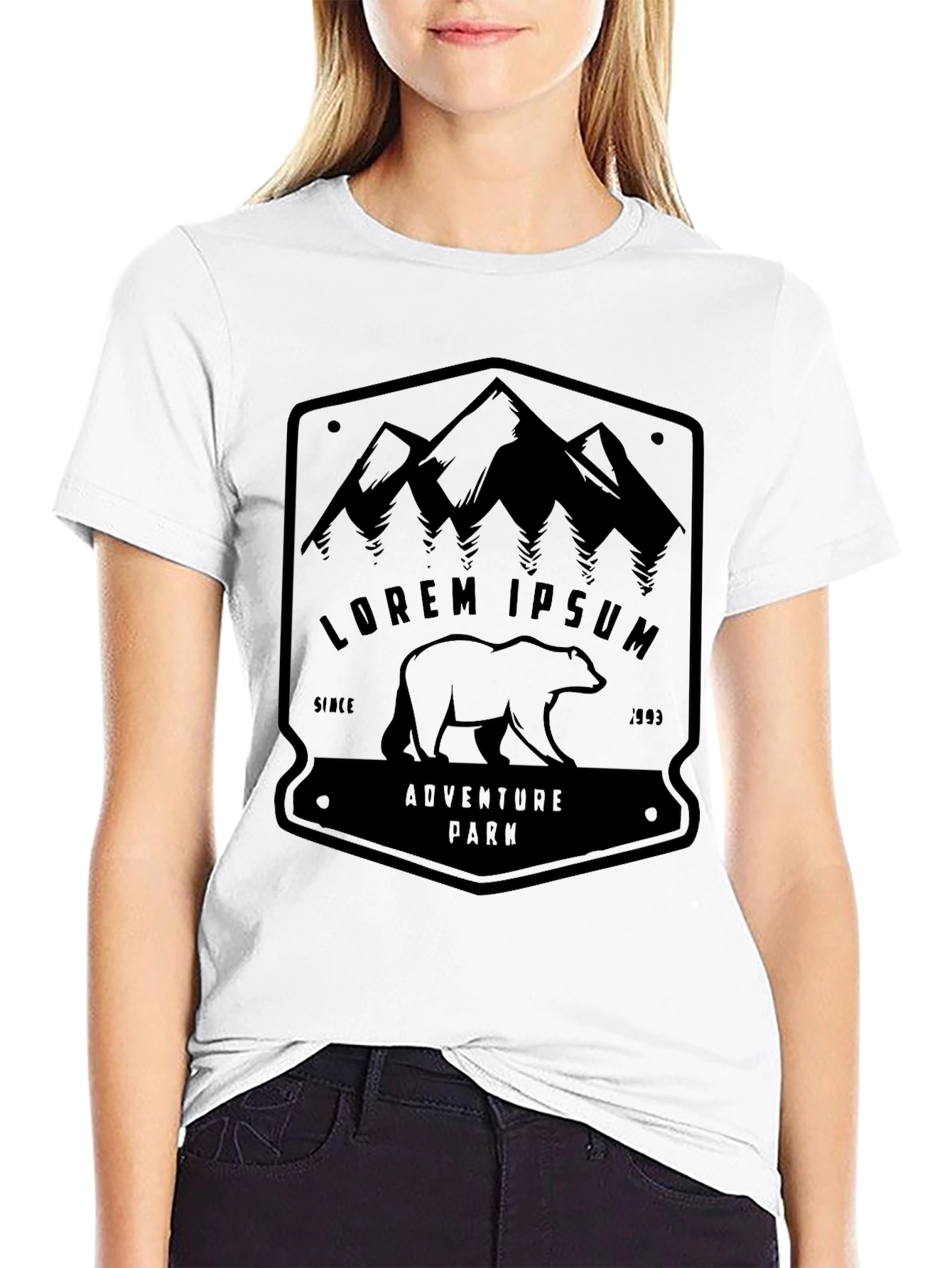 Adventure Park Graphic Tee - Mountain & Bear Design