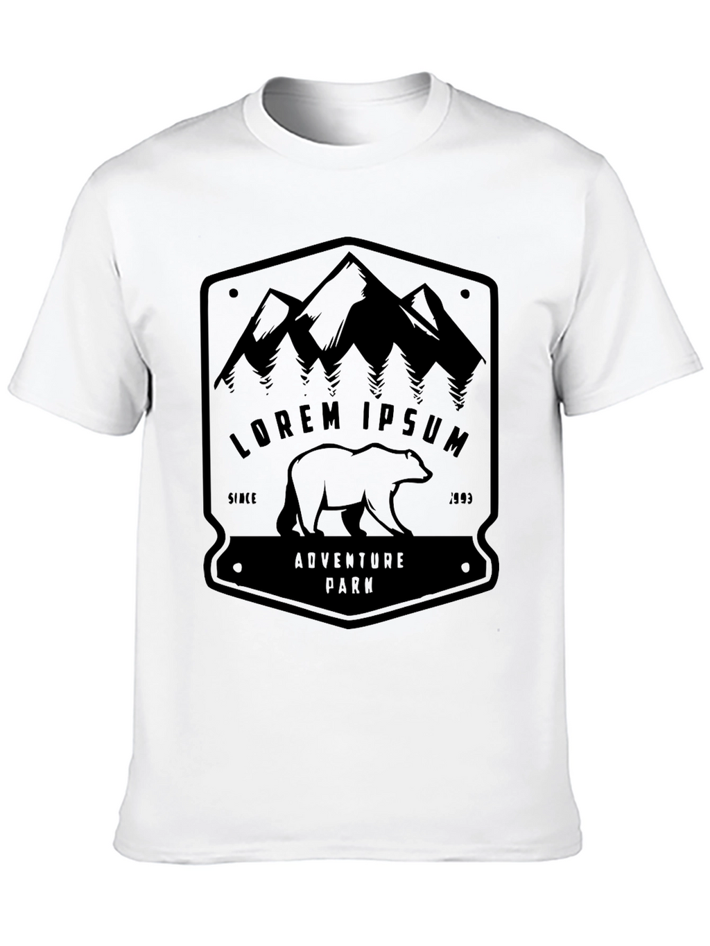 Adventure Park Graphic Tee - Mountain & Bear Design