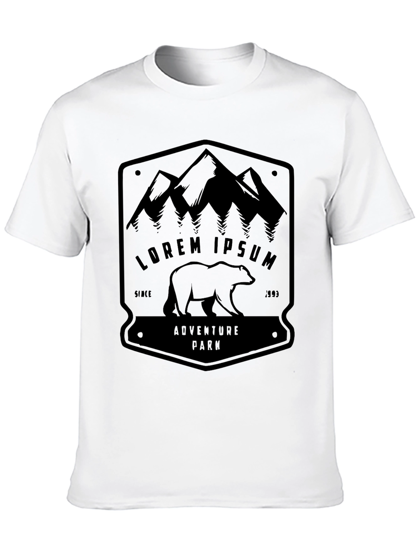 Adventure Park Graphic Tee - Mountain & Bear Design