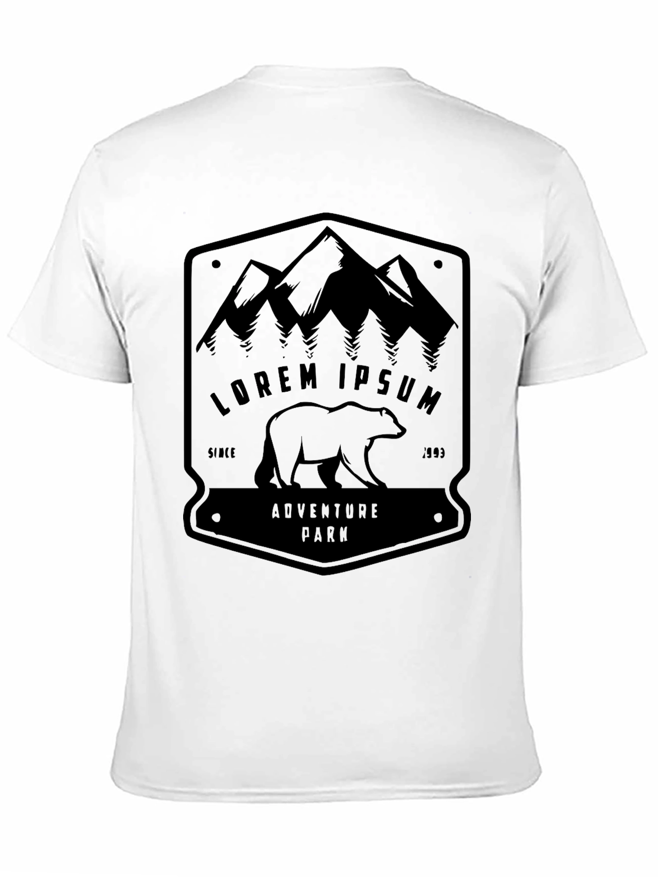 Adventure Park Graphic Tee - Mountain & Bear Design