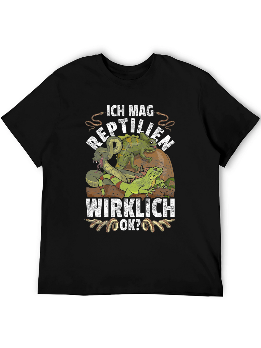 Ich Mag Reptilien T-Shirt - Reptile Lover Tee