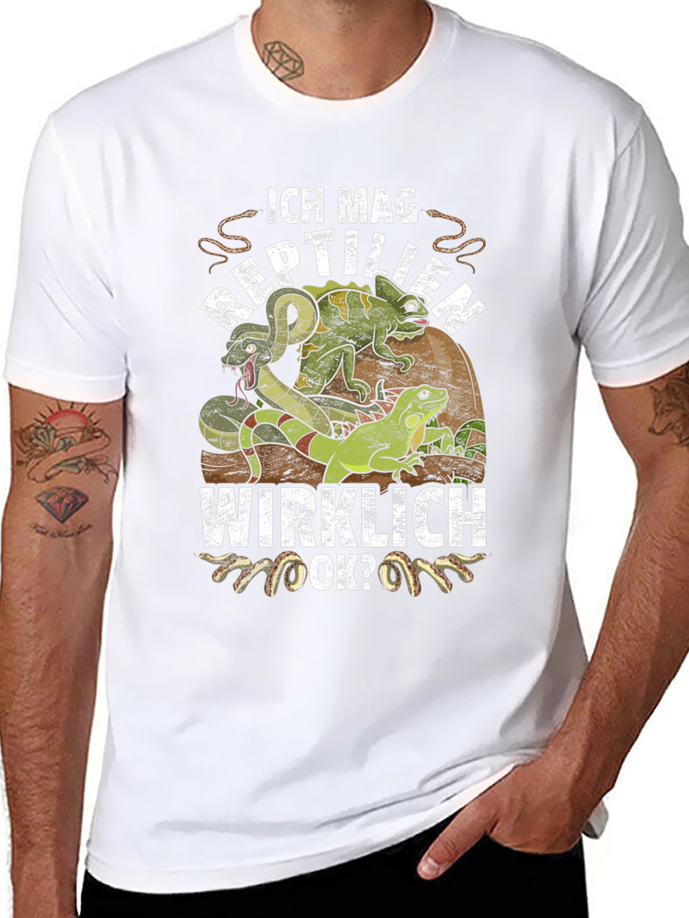 Ich Mag Reptilien T-Shirt - Reptile Lover Tee