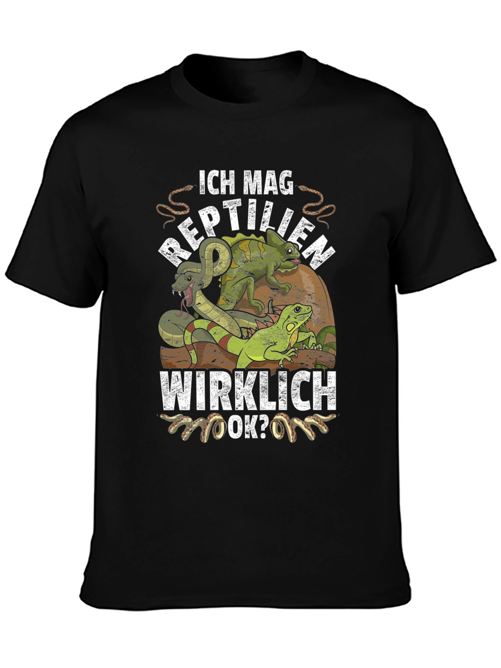 Ich Mag Reptilien T-Shirt - Reptile Lover Tee