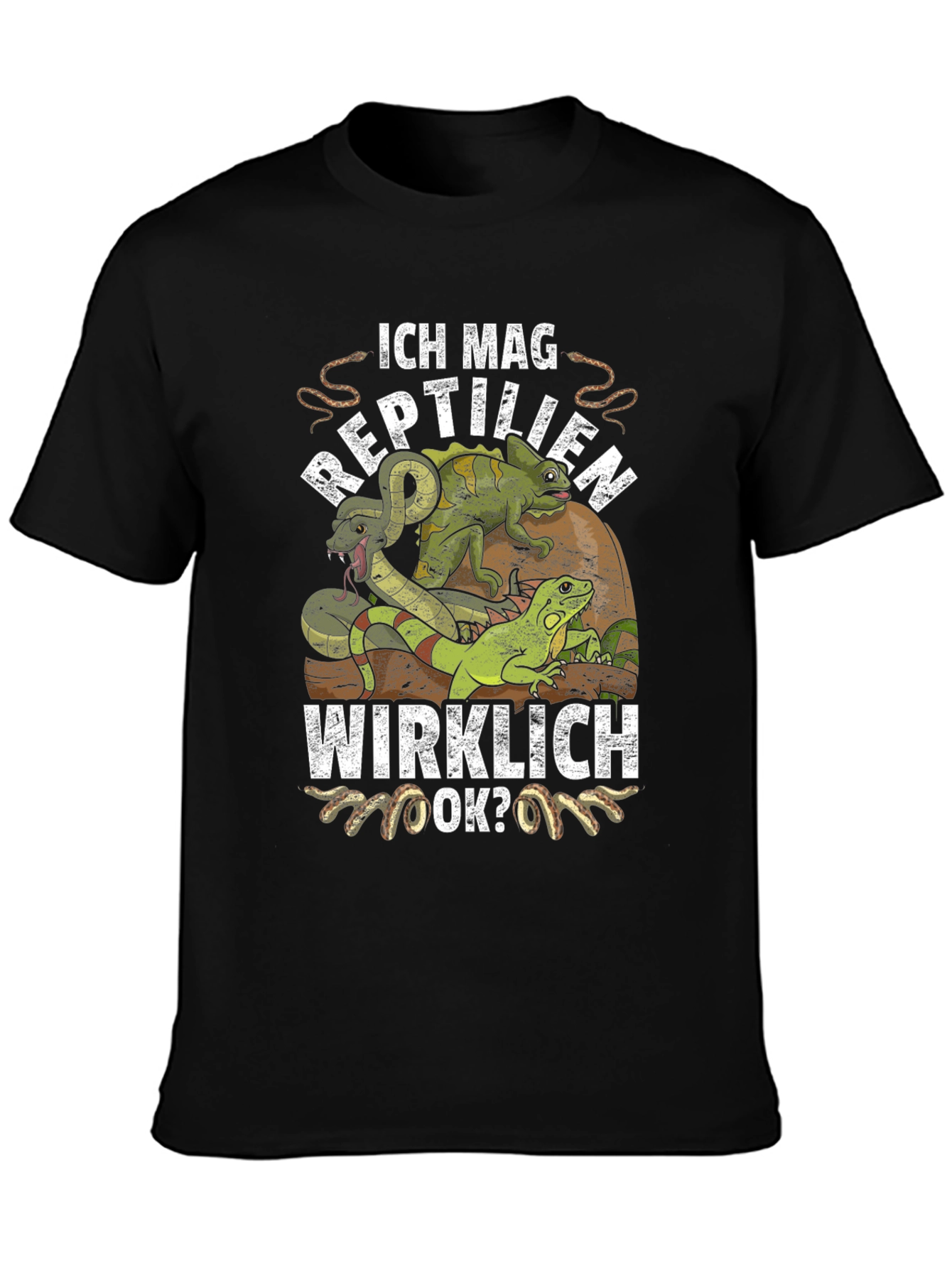 Ich Mag Reptilien T-Shirt - Reptile Lover Tee