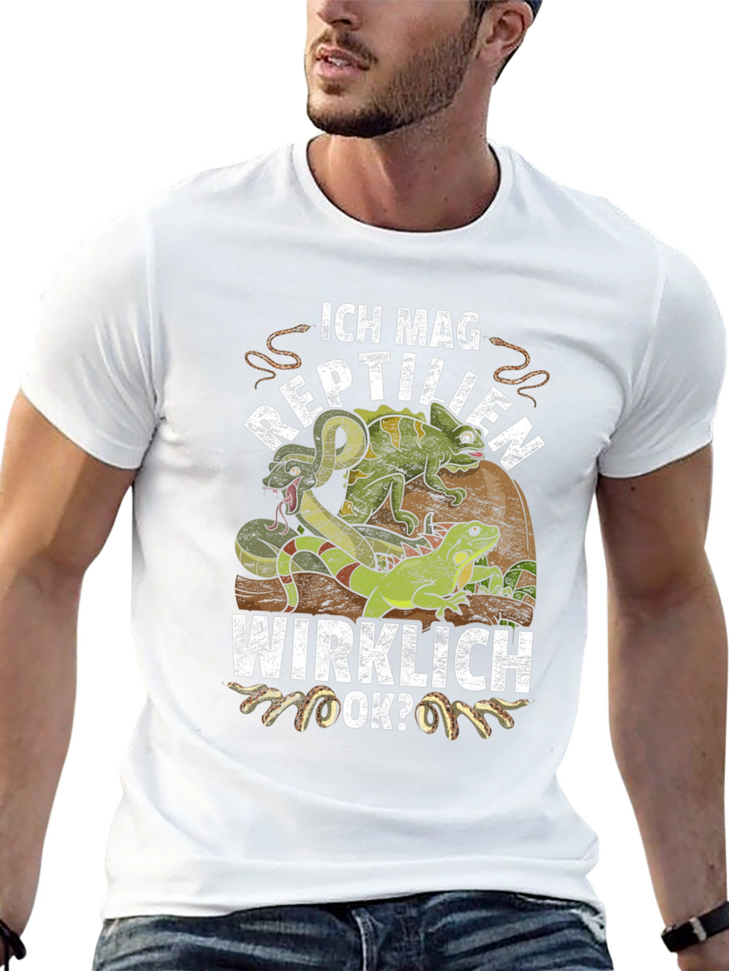 Ich Mag Reptilien T-Shirt - Reptile Lover Tee