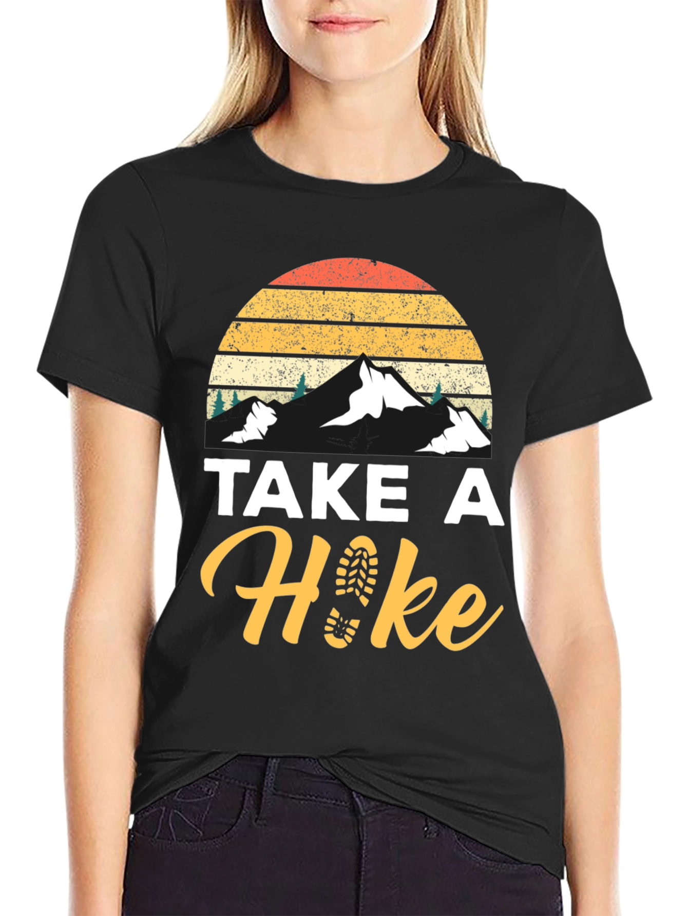 Take A Hike Black Graphic Tee