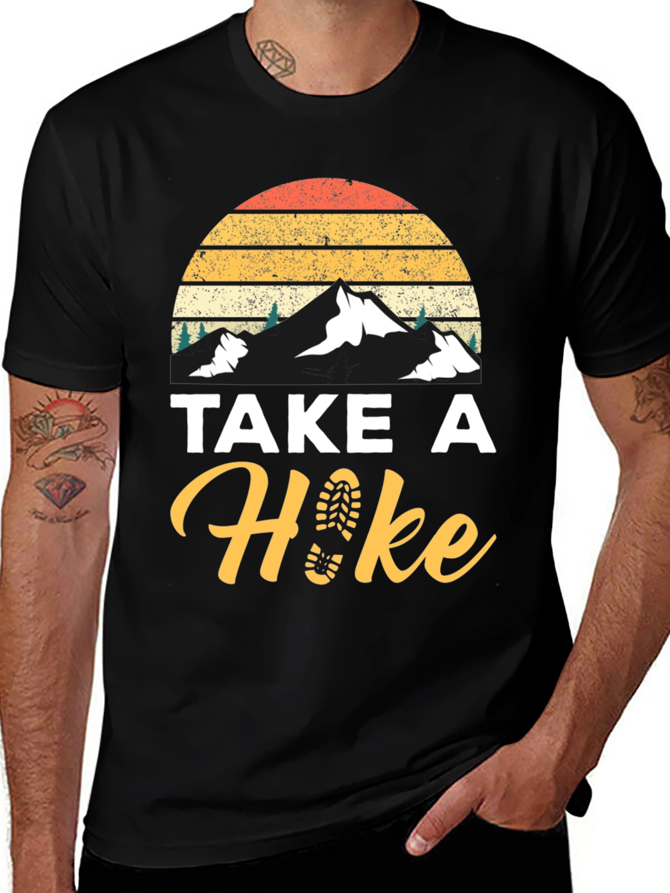 Take A Hike Black Graphic Tee
