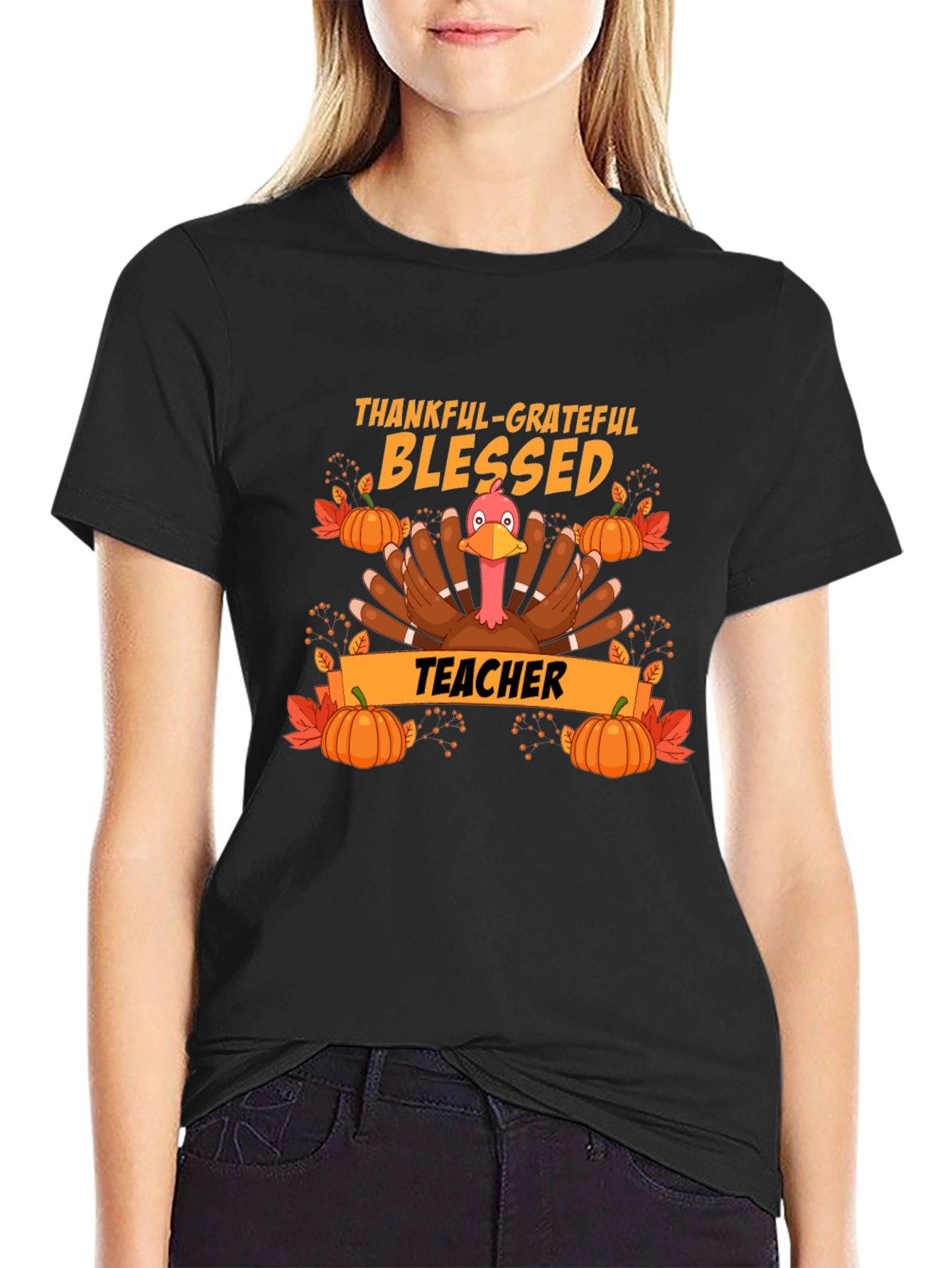 Thankful Teacher Thanksgiving T-Shirt