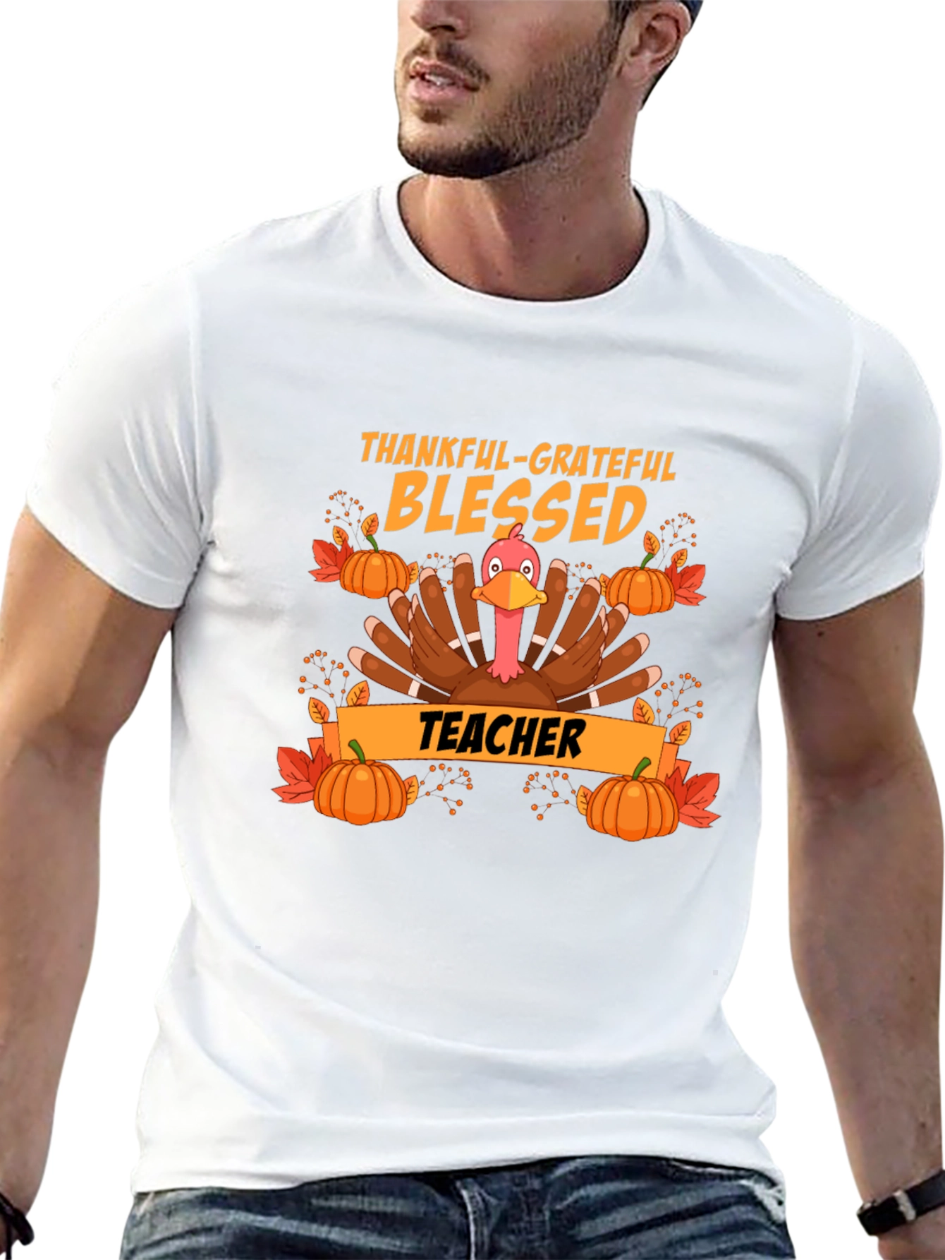 Thankful Teacher Thanksgiving T-Shirt