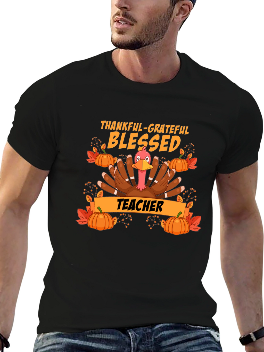 Thankful Teacher Thanksgiving T-Shirt