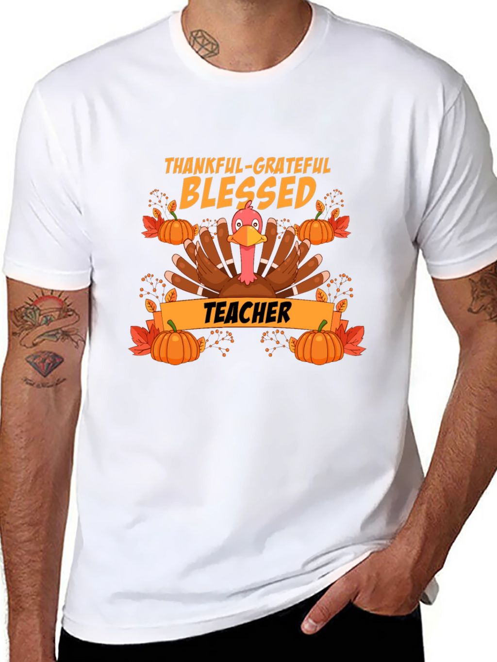 Thankful Teacher Thanksgiving T-Shirt