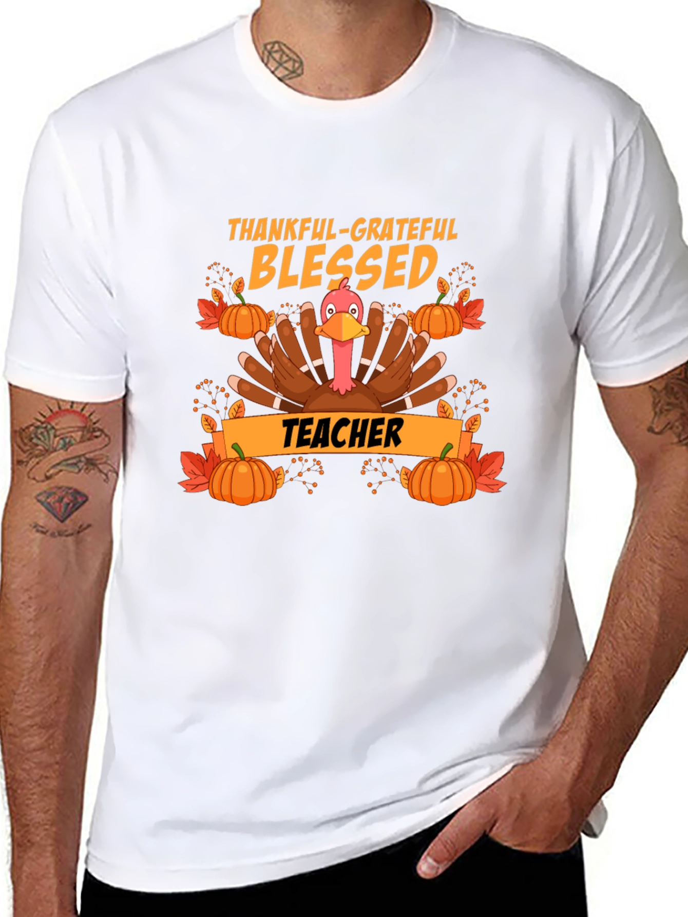 Thankful Teacher Thanksgiving T-Shirt