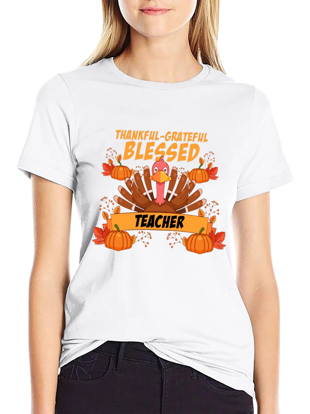 Thankful Teacher Thanksgiving T-Shirt
