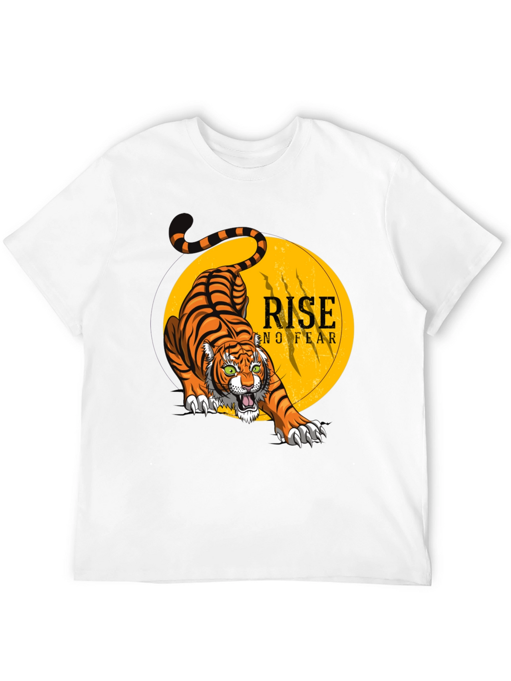 Rise No Fear Tiger Graphic Tee - Black T-Shirt