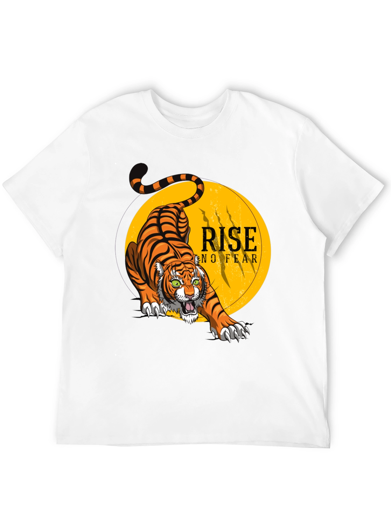 Rise No Fear Tiger Graphic Tee - Black T-Shirt