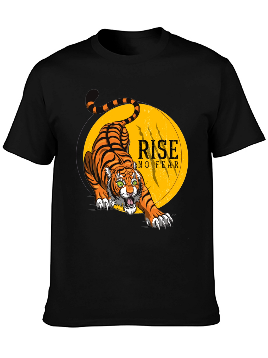 Rise No Fear Tiger Graphic Tee - Black T-Shirt